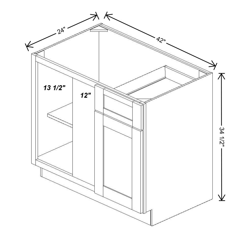 Fabuwood Allure Galaxy Dove 42" To 45" W X 34 1/2" H X 24" D Blind Base Cabinet
