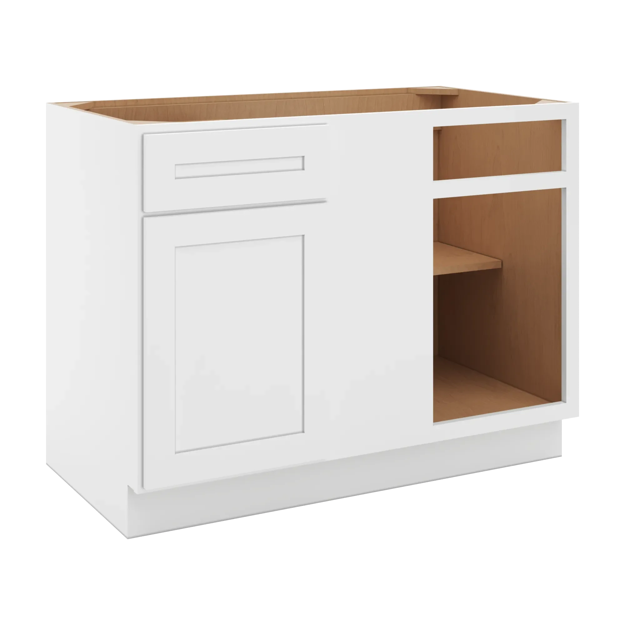 cnc luxor 5 piece white 45 to 48 w x 34 1 2 h blind base cabinet