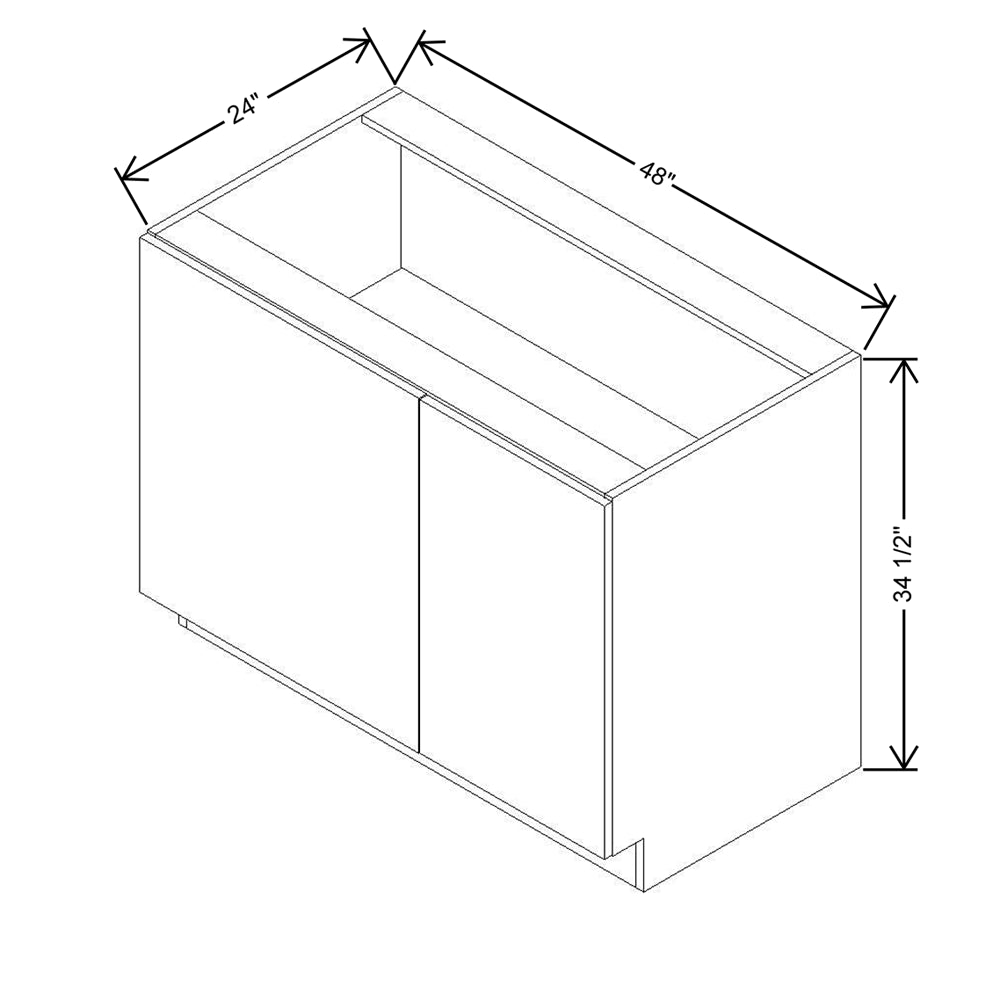 CNC Concord Elegant Ocean 48 To 51" W X 34 1/2" H Full Height Blind Base Cabinet