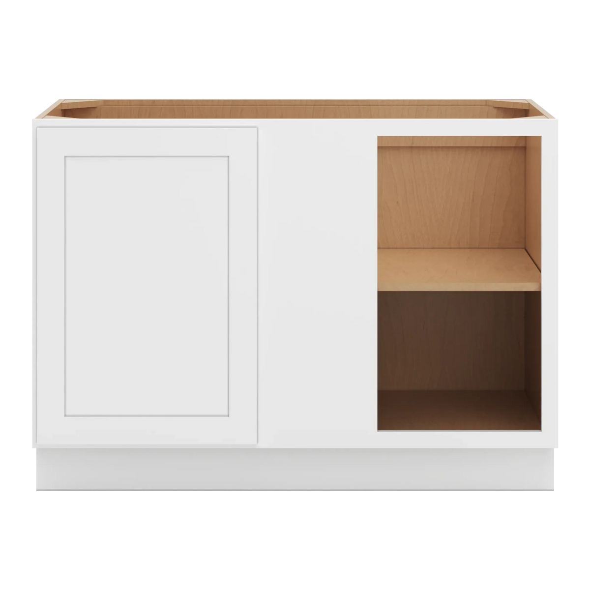 cnc luxor white 48 to 51 w x 34 1 2 h full height blind base cabinet