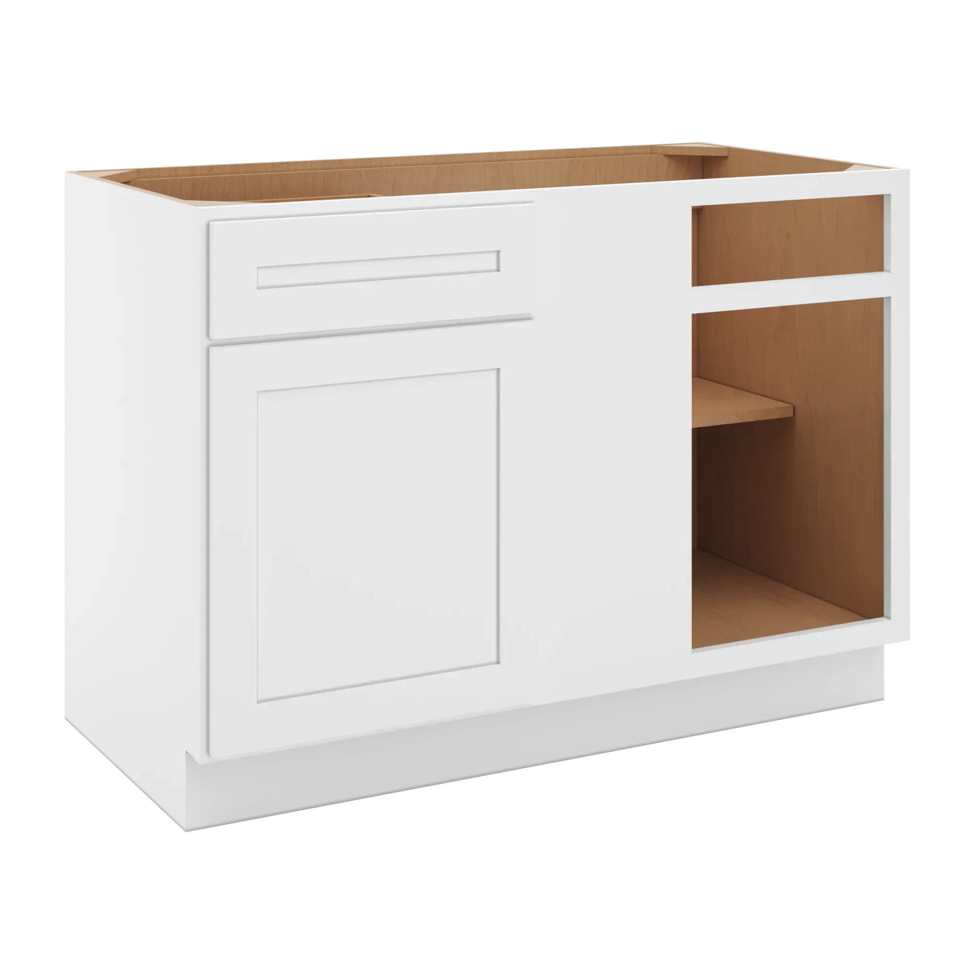 cnc luxor 5 piece white 48 to 51 w x 34 1 2 h blind base cabinet