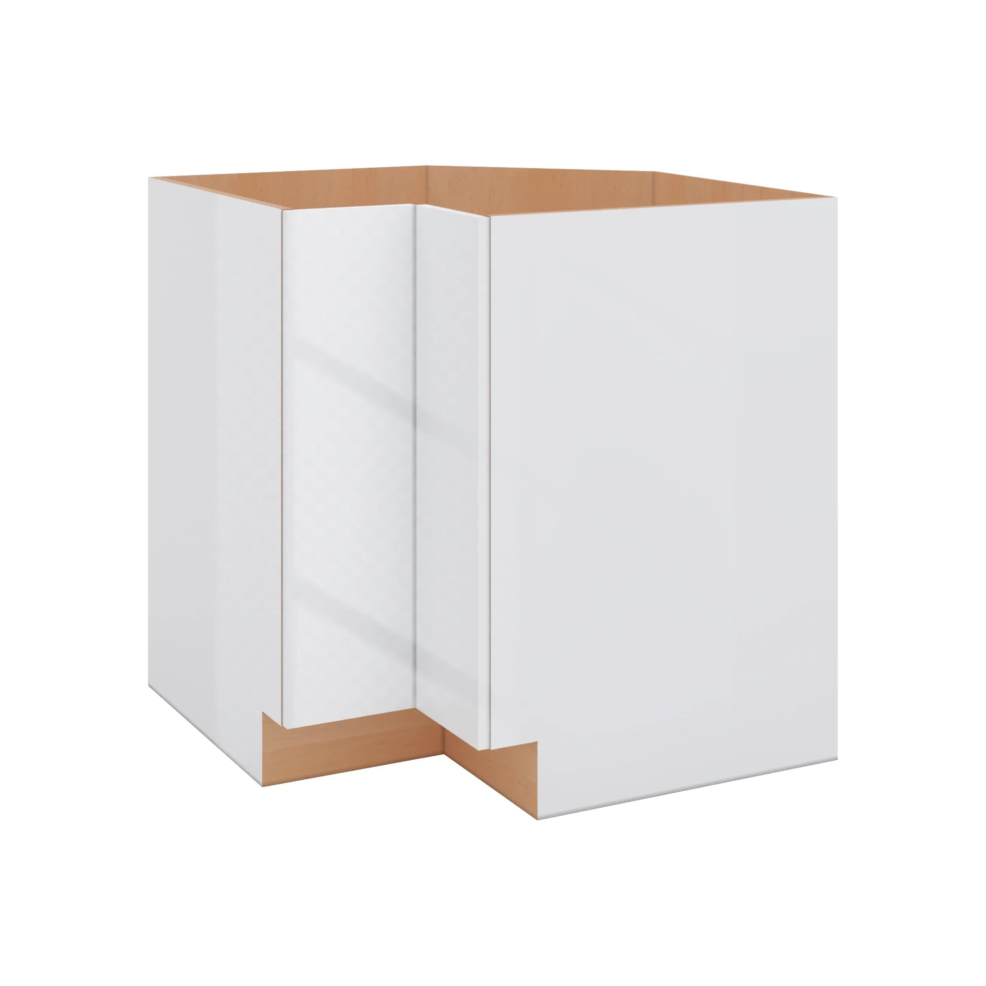 Modernform Cabinet Gloss White 33" W X 34 1/2" H X 24" D Base Diagonal Corner w/Lazy Susan Cabinet