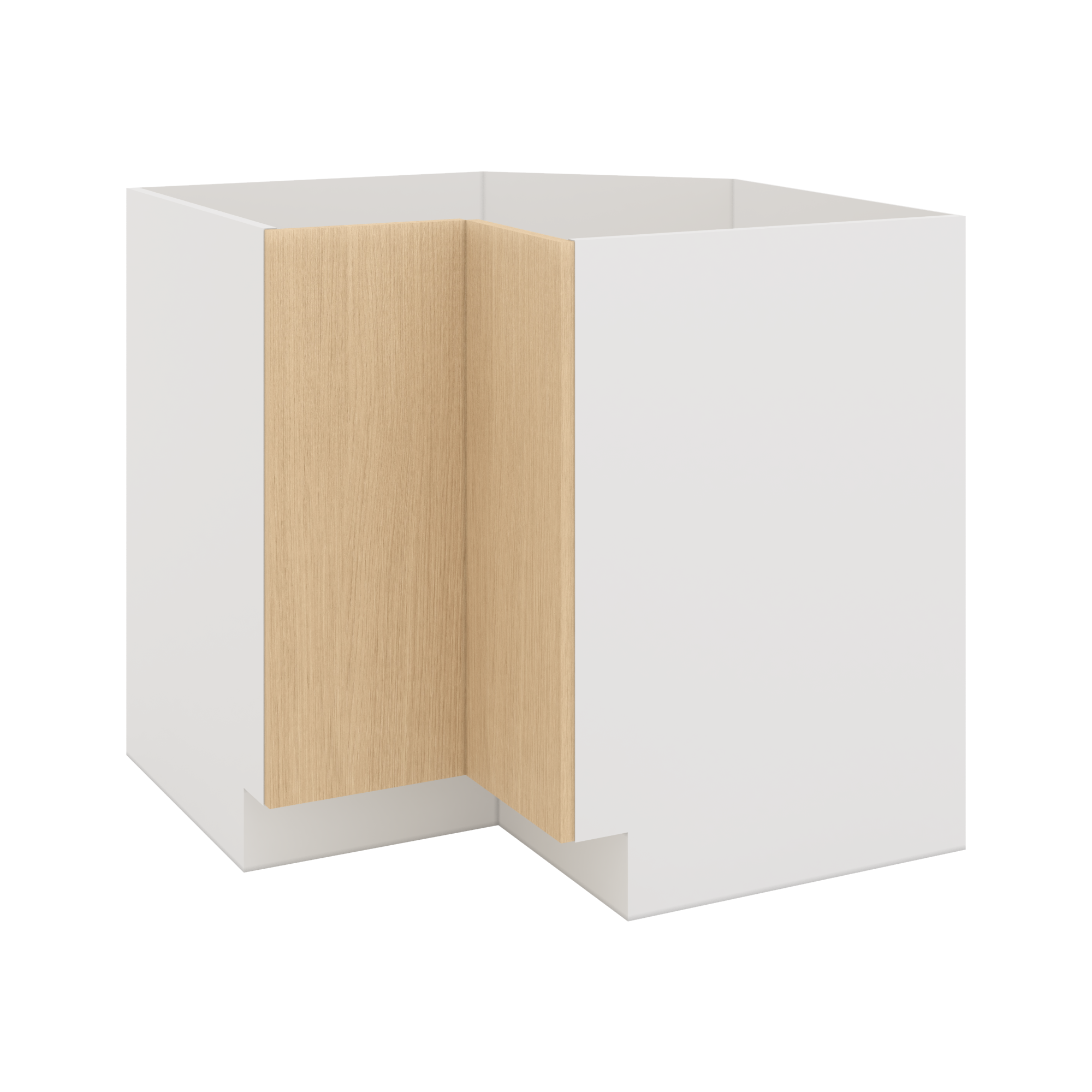 Modernform Cabinet Natural Oak 36" W X 34 1/2" H X 24" D Base Diagonal Corner w/Lazy Susan Cabinet