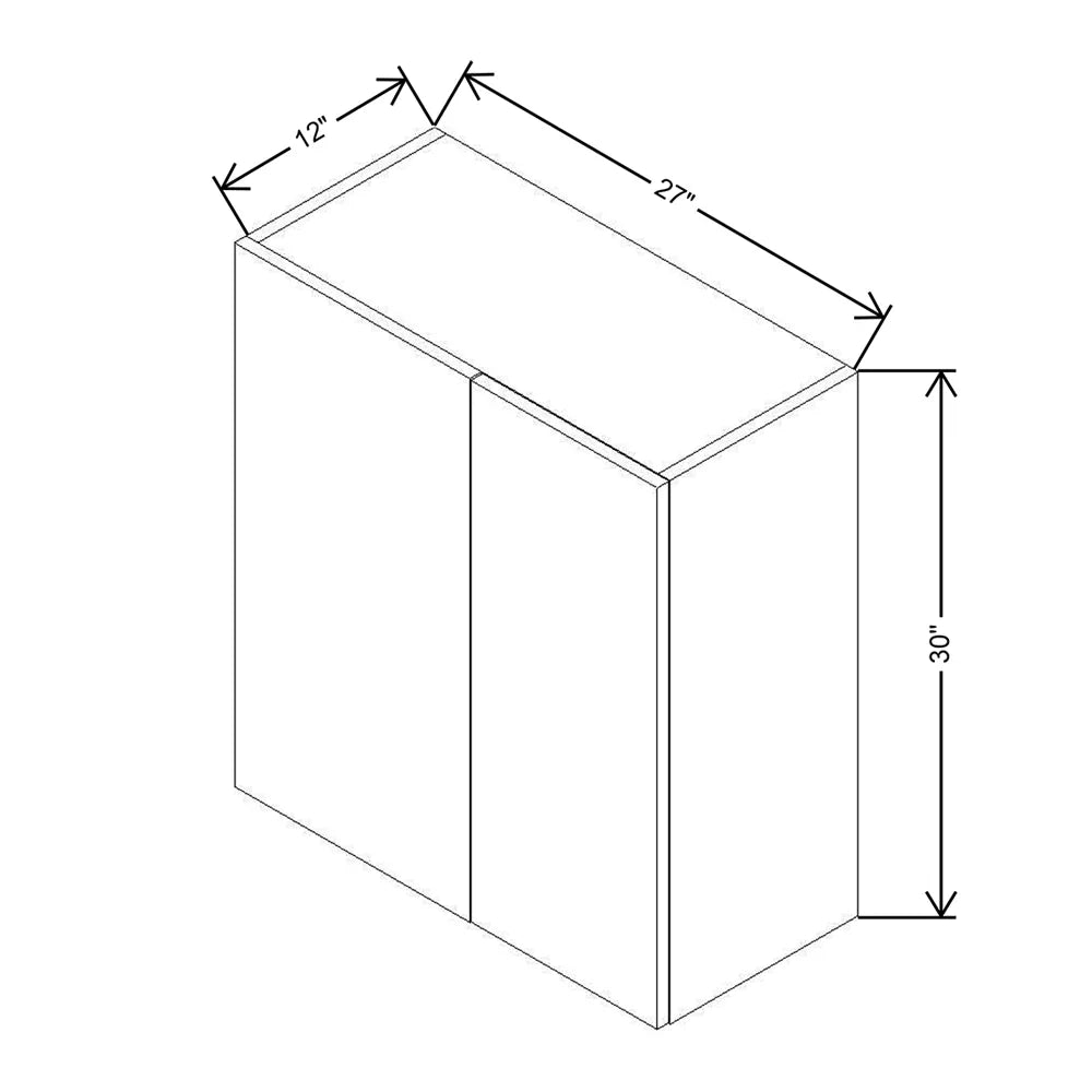 CNC Classic Milano Mirage 27 To 30" W X 30" H Single Door Blind Wall Cabinet
