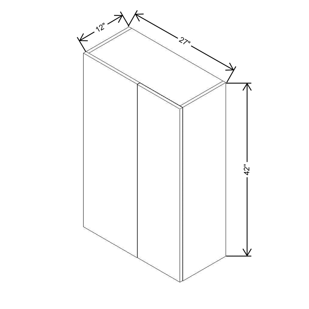 CNC Concord Richmond White 27 To 30" W X 42" H Single Door Blind Wall Cabinet