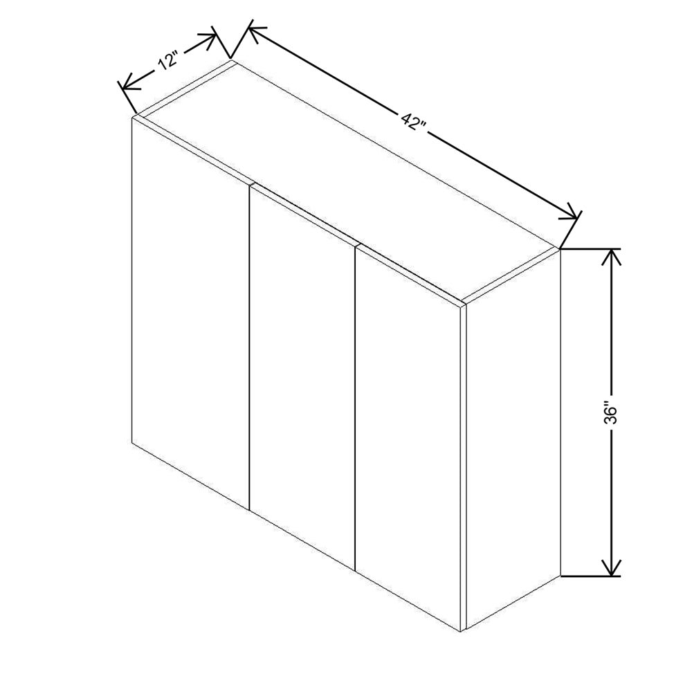 CNC Classic Broadway Cobalt 42 To 45" W X 36" H Double Door Blind Wall Cabinet