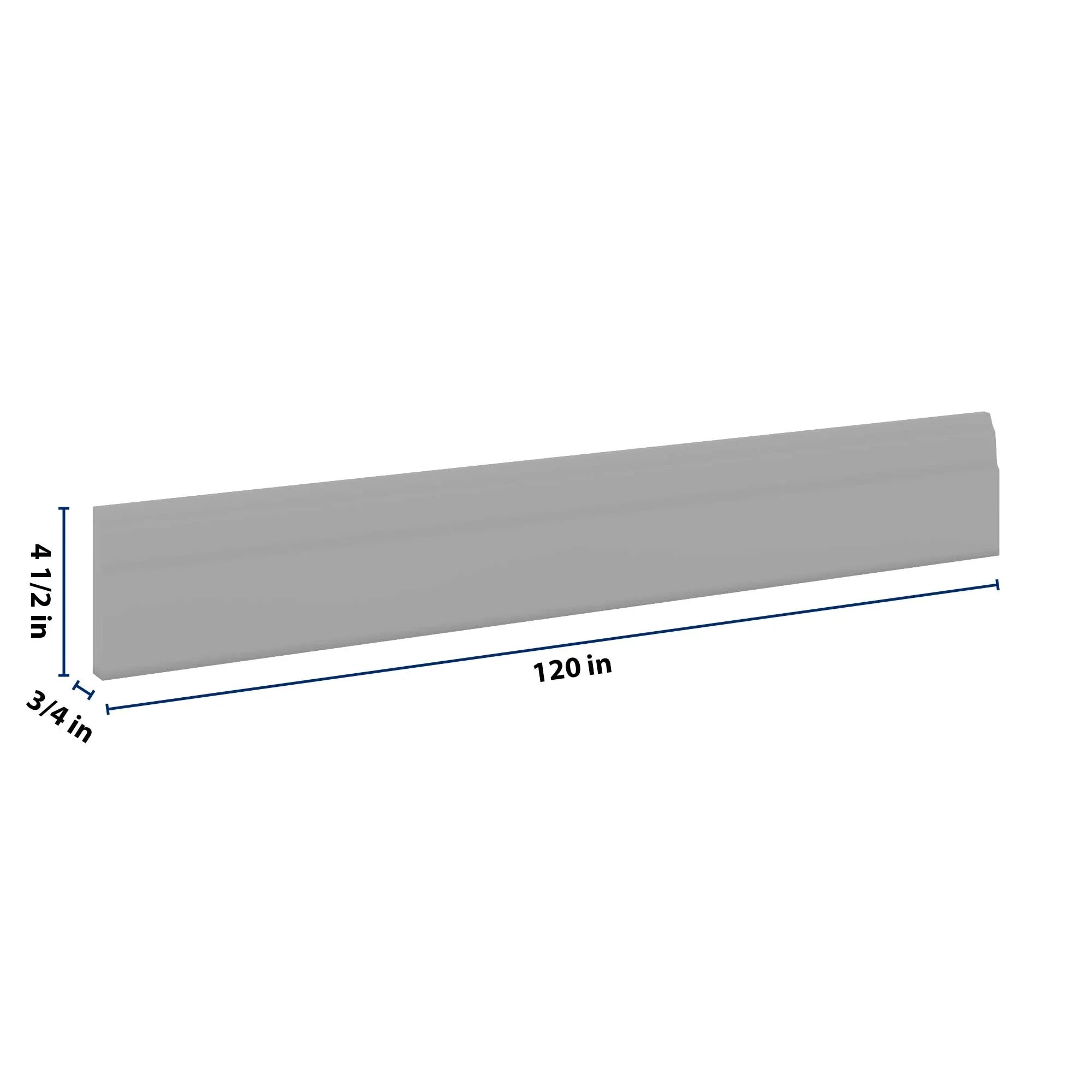 J&K Castle Grey S5 96" W Base Molding