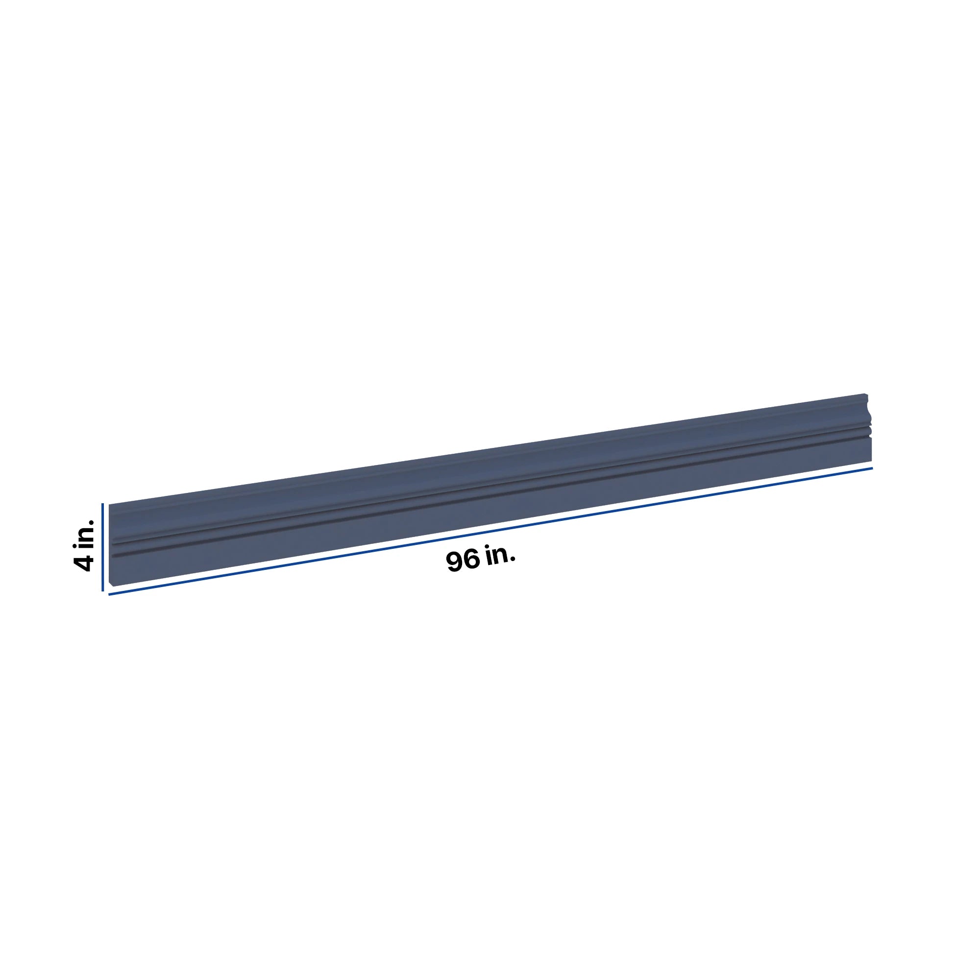 Modernform Cabinet Signature Blue 96" W X 4" H X 3/4" D Base Molding