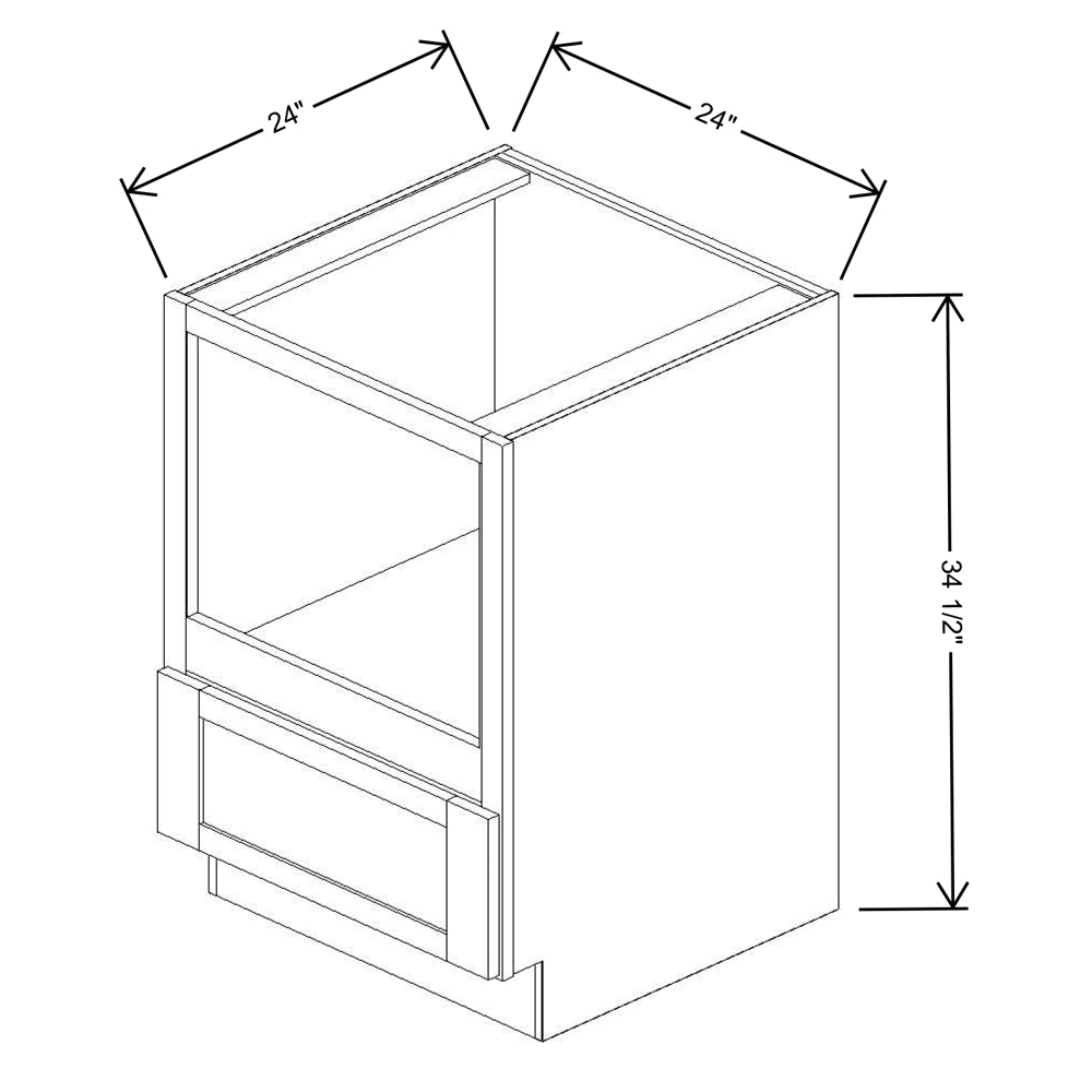 Fabuwood Allure Luna Timber 24"W Base Microwave