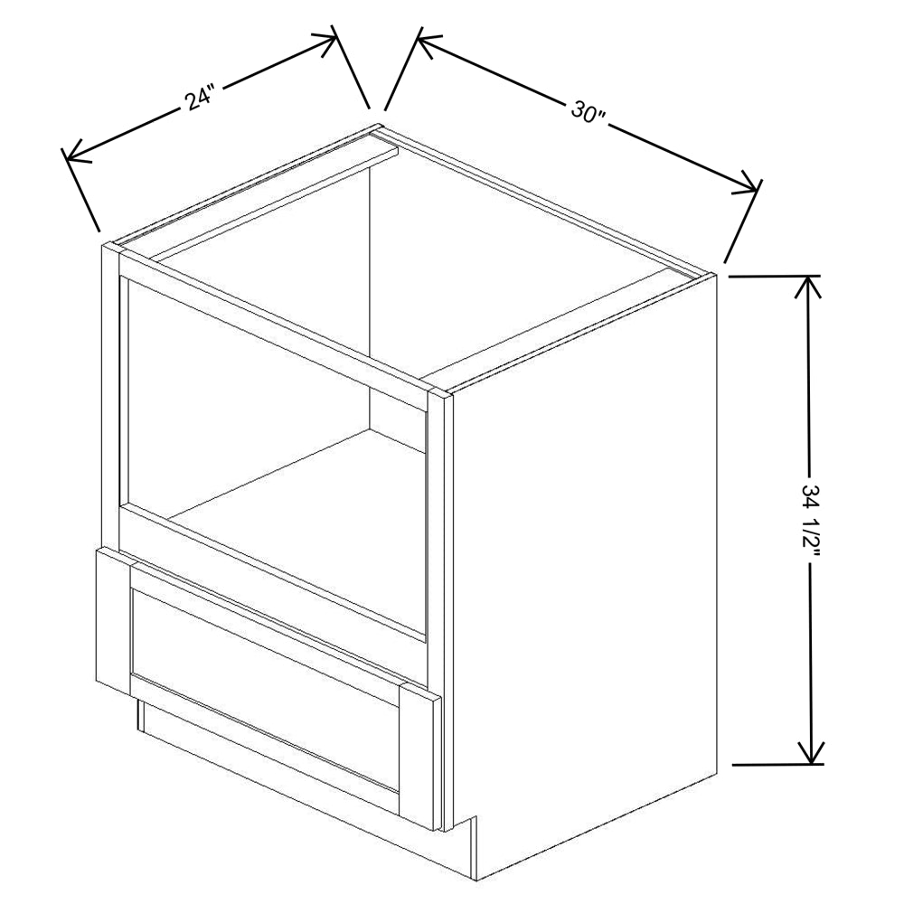 Fabuwood Allure Onyx Cobblestone 30"W Base Microwave