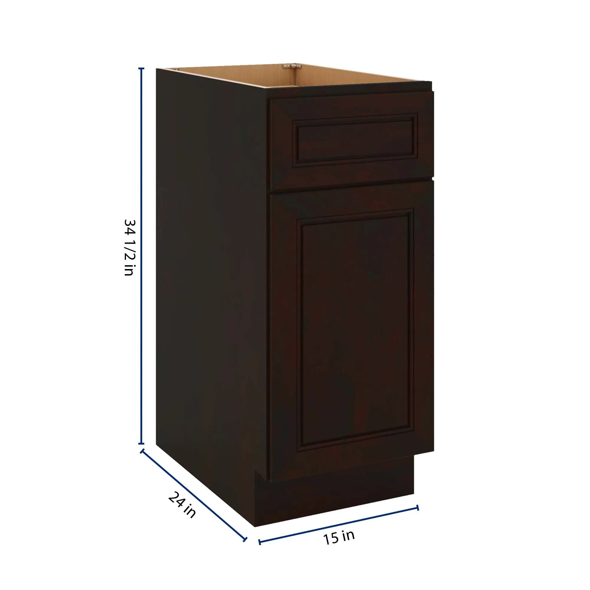 J&K Espresso K8 Base Waste Bin Pull-Out w/One (1) Bin Cut-out - 15" W