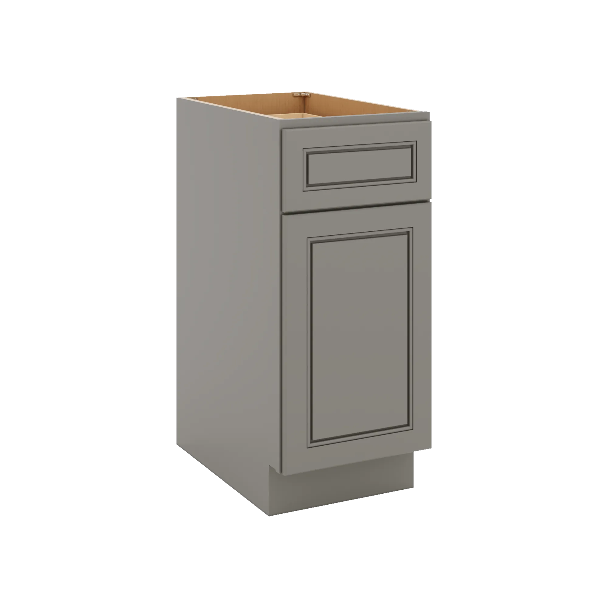 J&K Greige K3 Base Waste Bin Pull-Out w/One (1) Bin Cut-out - 15" W