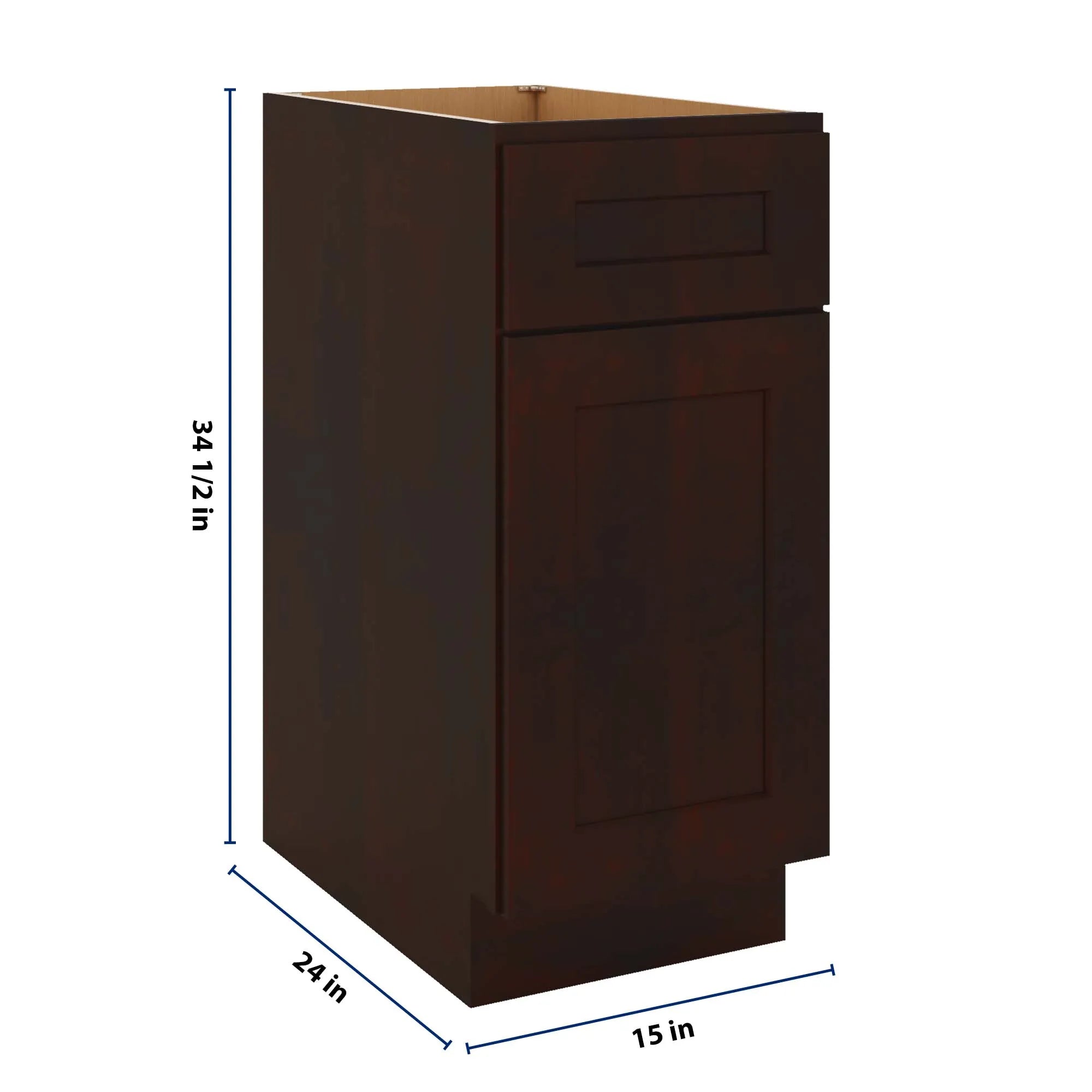 J&K Java Coffee S1 Base Waste Bin Pull-Out w/One (1) Bin Cut-out - 15" W