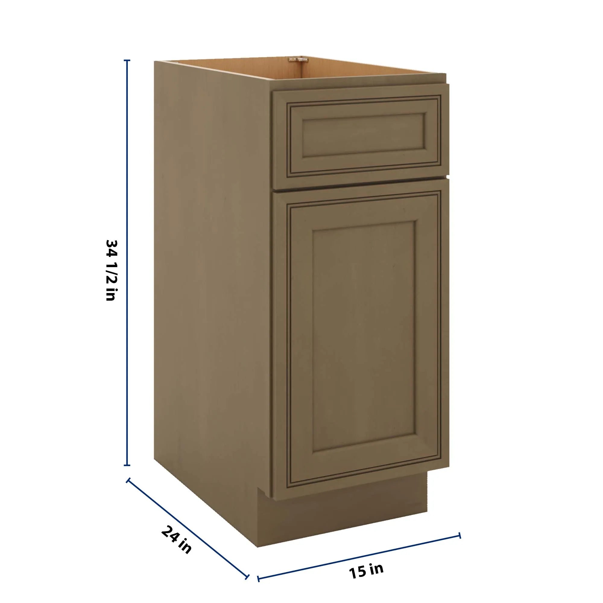 J&K Hazel H8 Base Waste Bin Pull-Out w/One (1) Bin Cut-out - 15" W