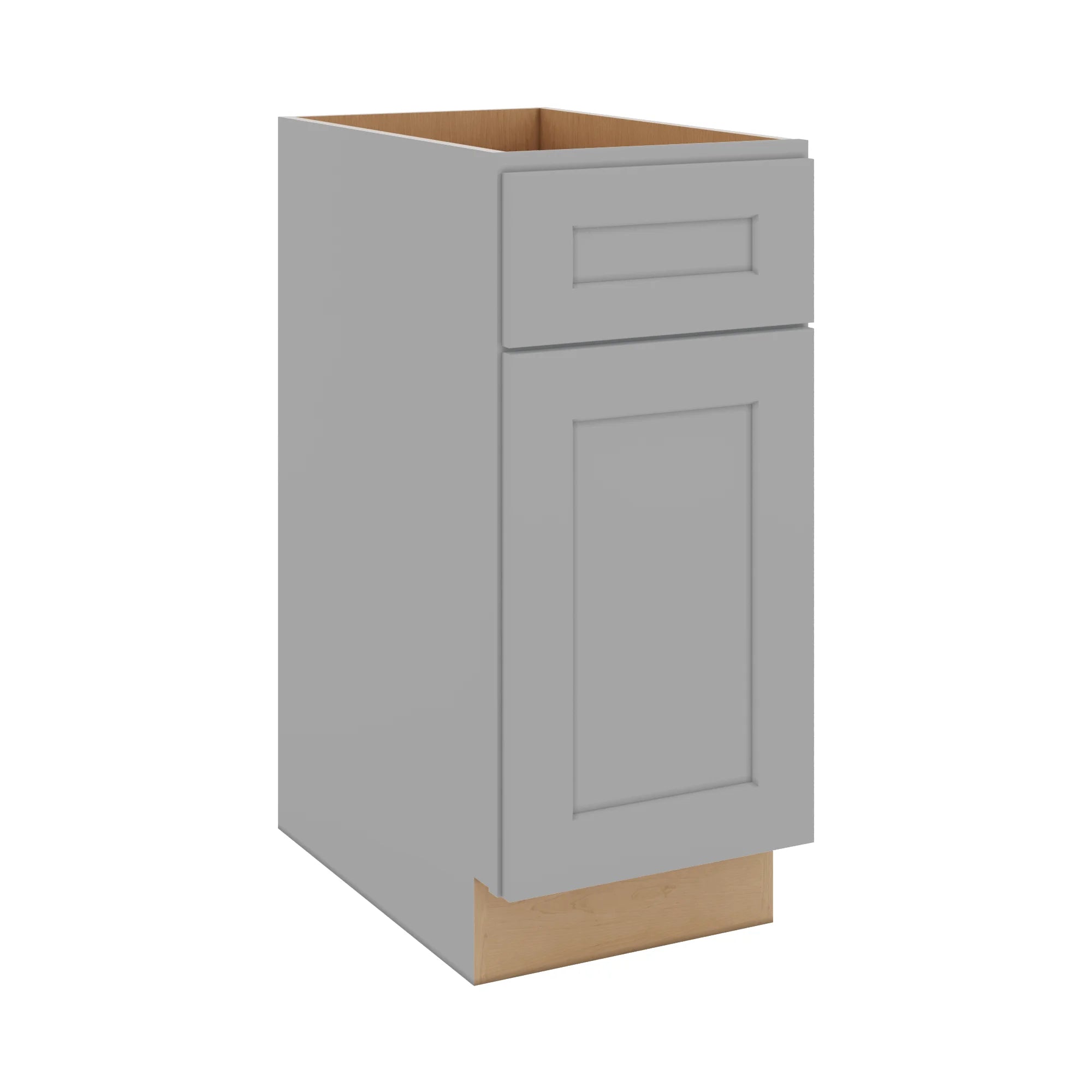 J&K Castle Grey S5 Base Waste Bin Pull-Out w/One (1) Bin Cut-out - 15" W