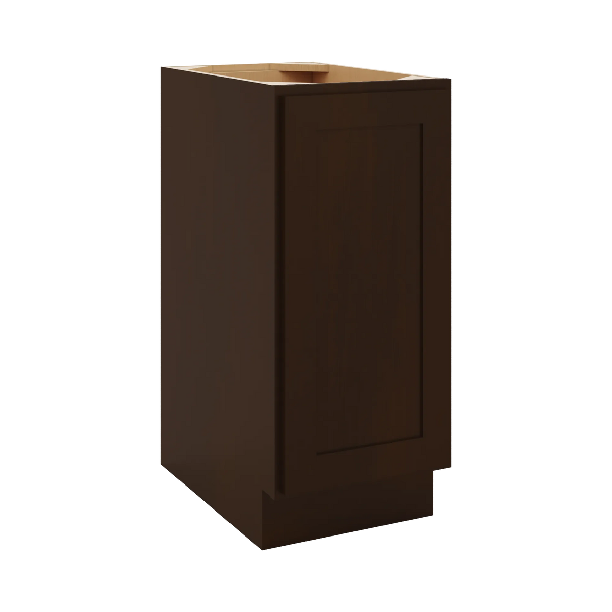 CNC Luxor 5-Piece Espresso 15" W Full Height Waste Basket Cabinet