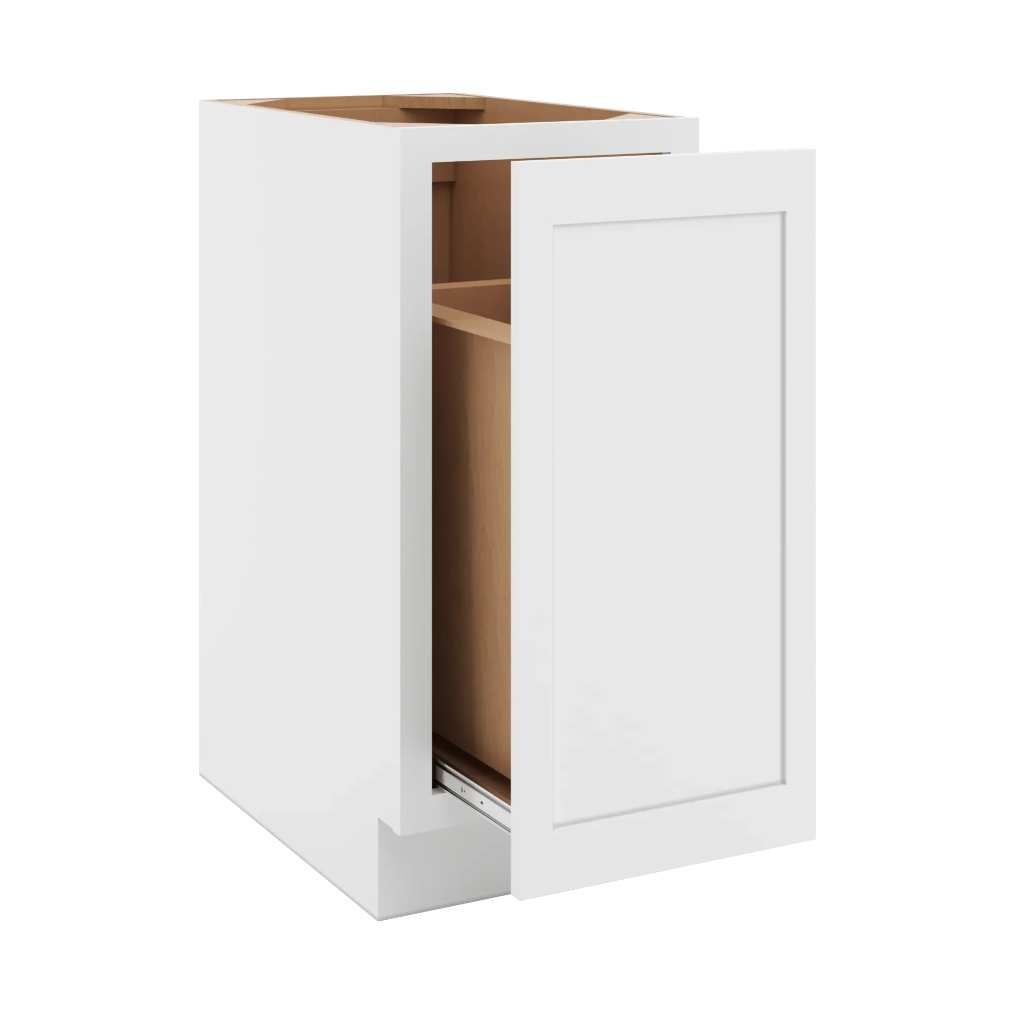 cnc luxor 5 piece white 15 w full height waste basket cabinet