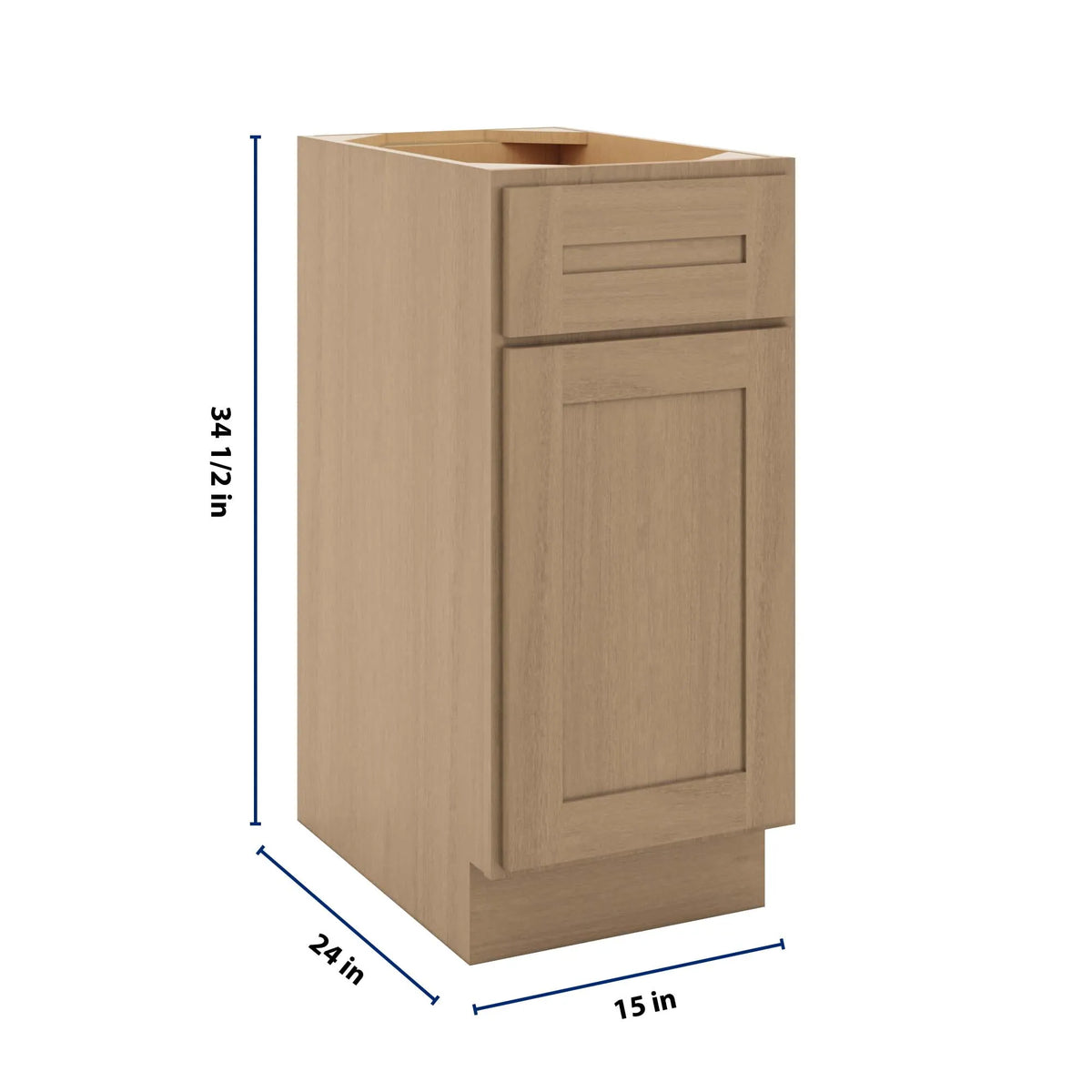 CNC Luxor 5-Piece Harvest 15" W Waste Basket Cabinet