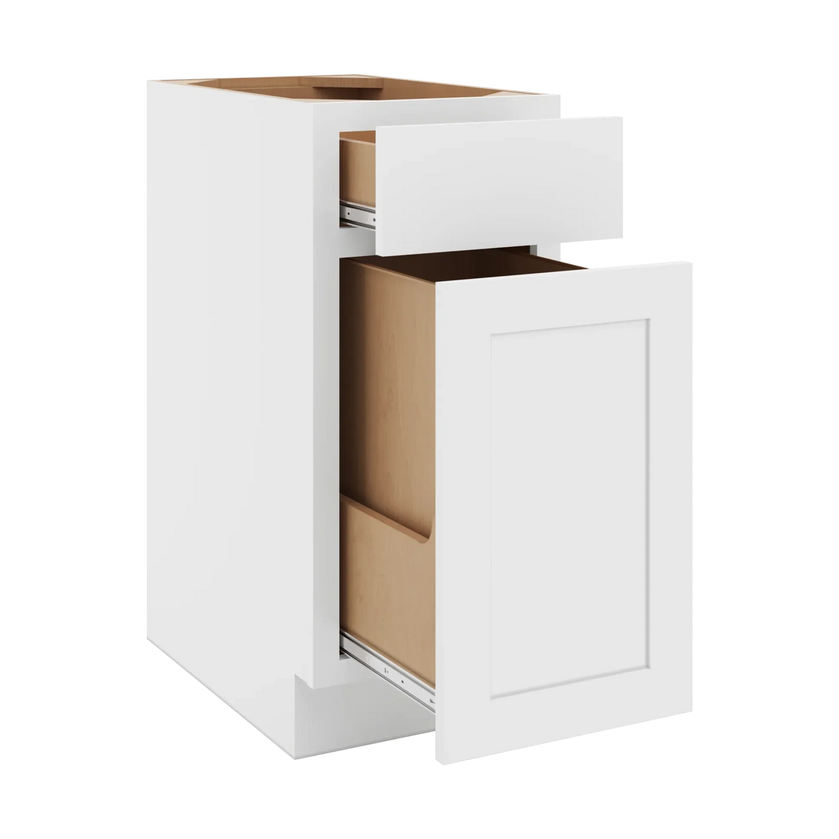 cnc luxor white 15 w waste basket cabinet