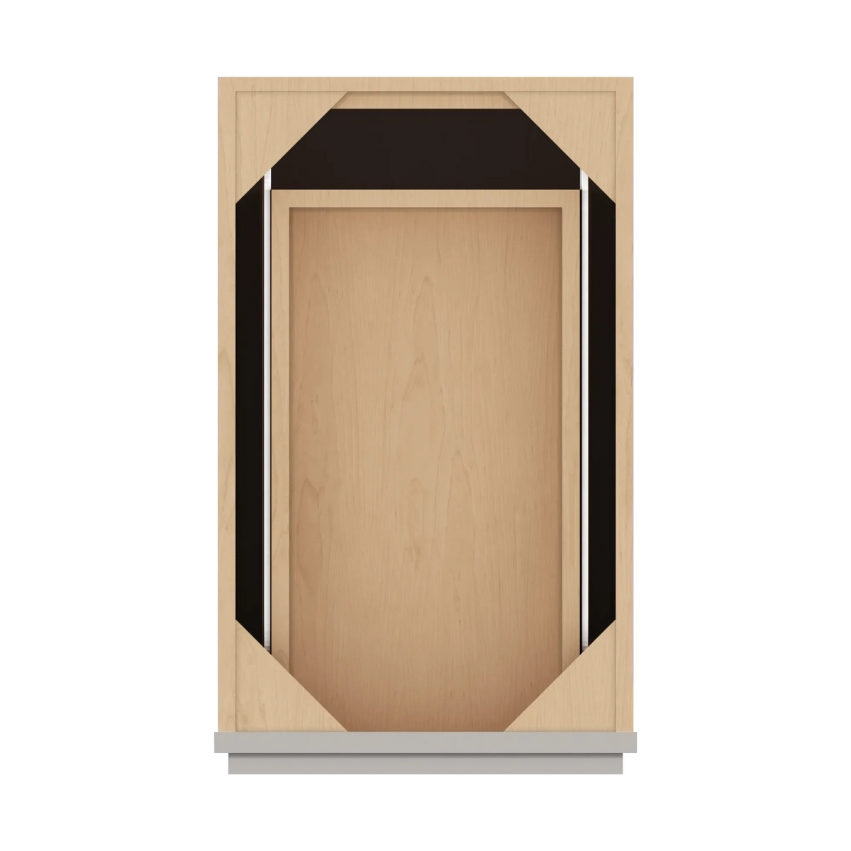 cnc luxor misty grey 15 w waste basket cabinet