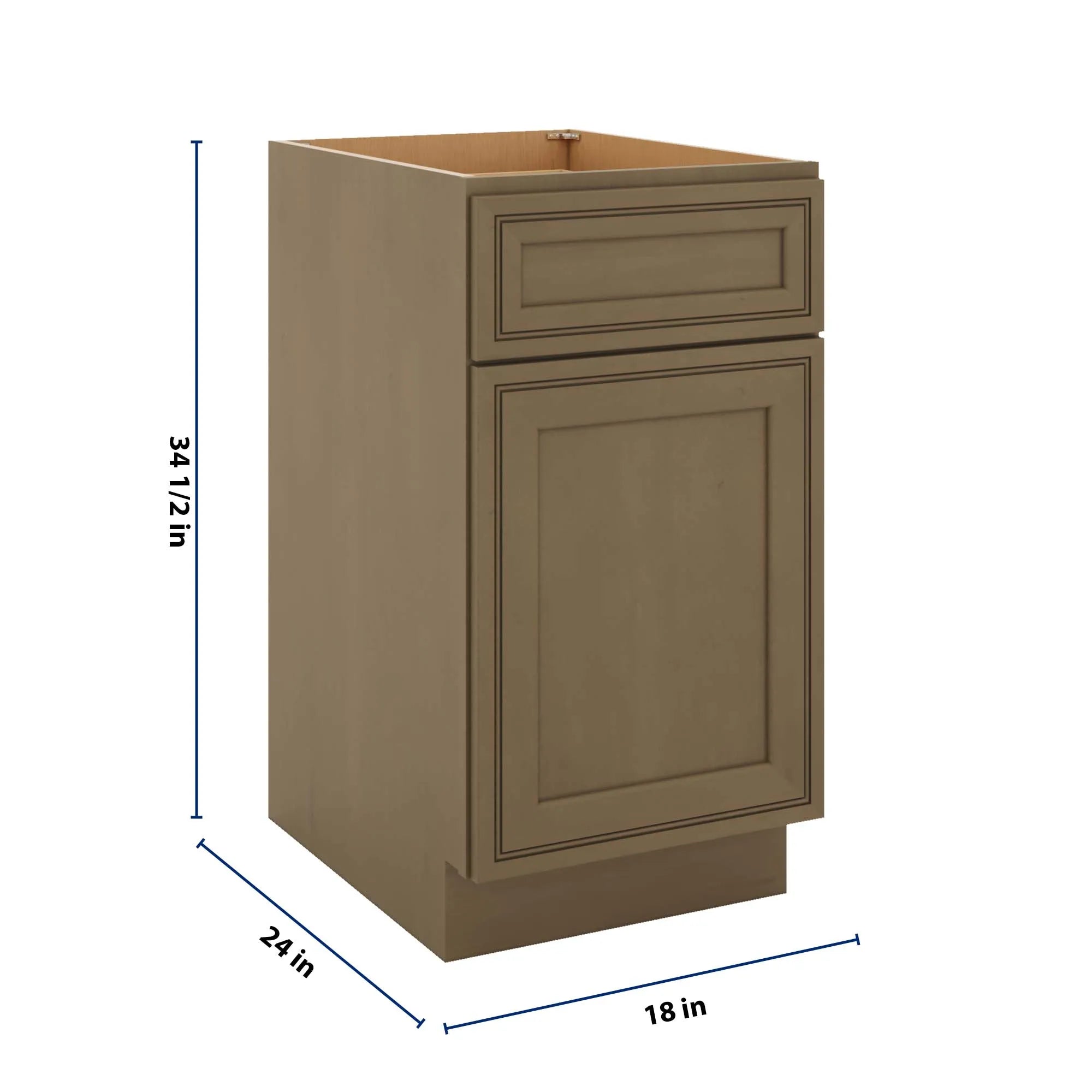J&K Hazel H8 Base Waste Bin Pull-Out w/Two (2) Bin Cut-outs - 18" W
