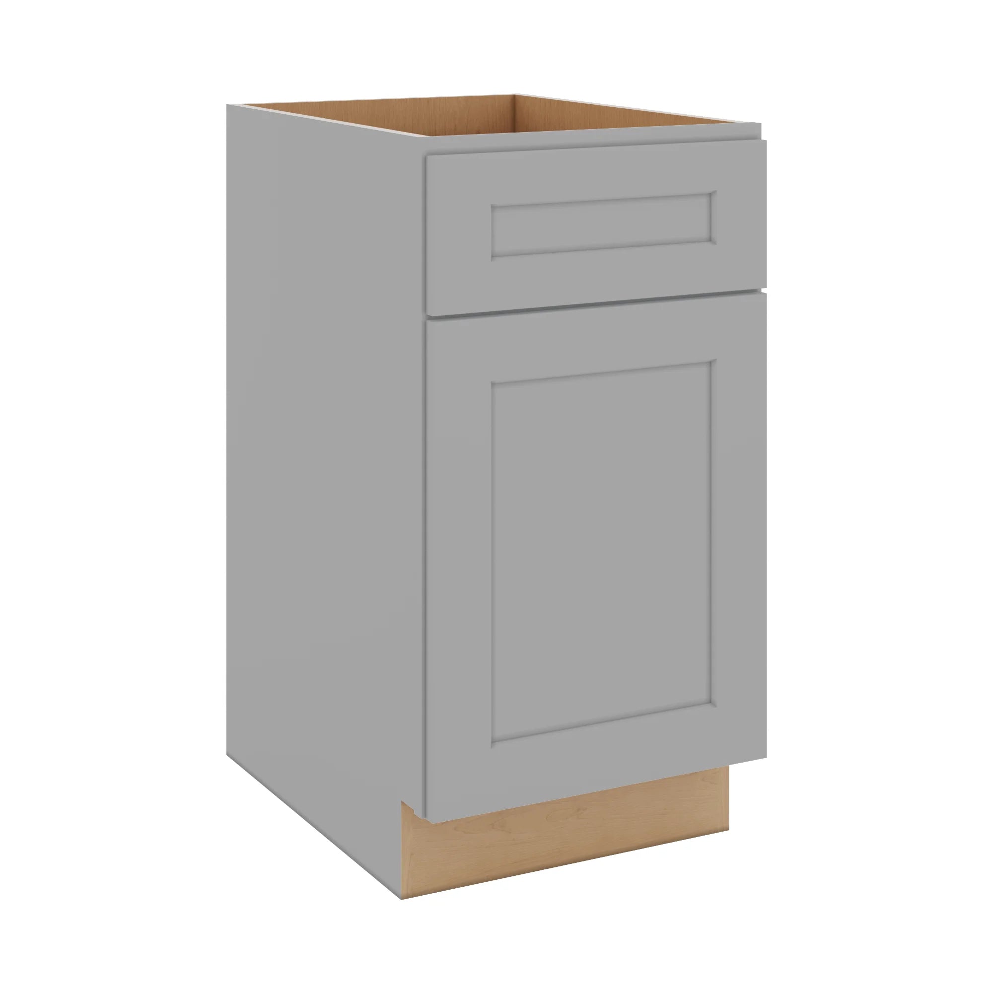 J&K Castle Grey S5 Base Waste Bin Pull-Out w/Two (2) Bin Cut-outs - 18" W