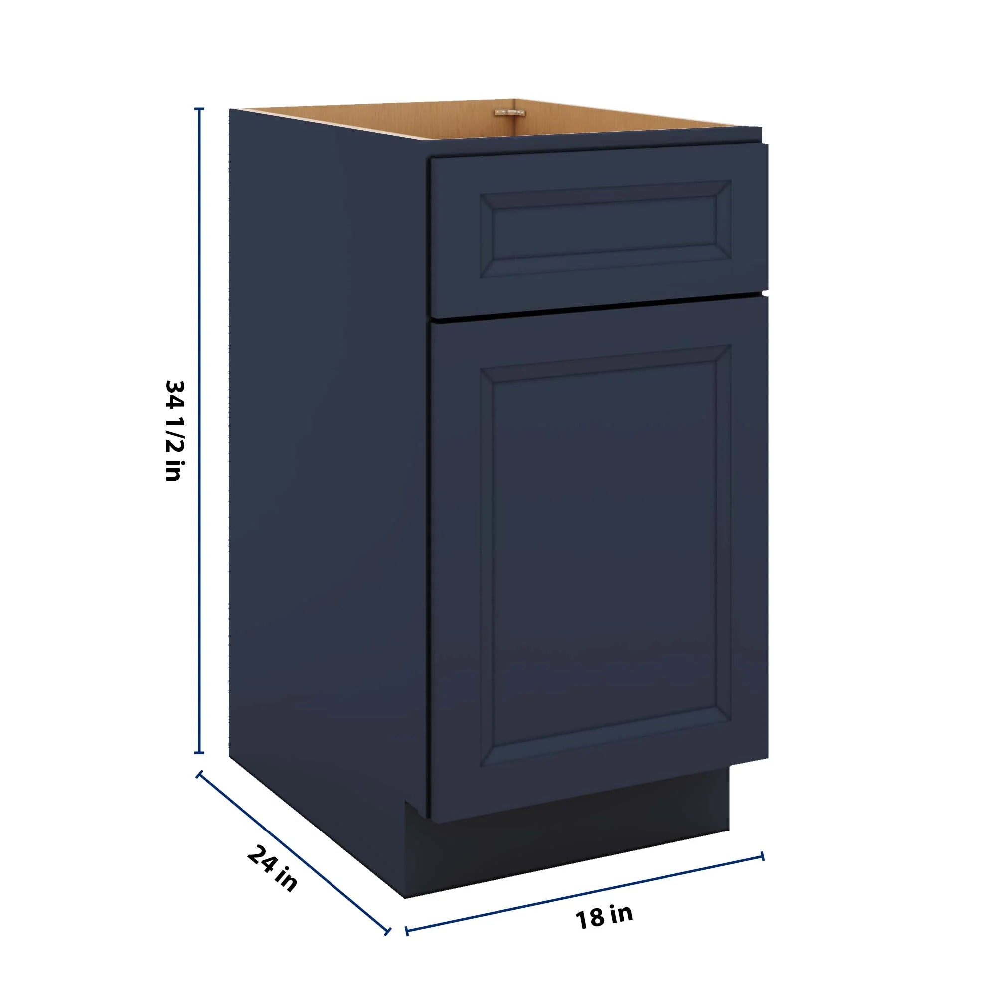 J&K Naval B7 Base Waste Bin Pull-Out w/Two (2) Bin Cut-outs - 18" W