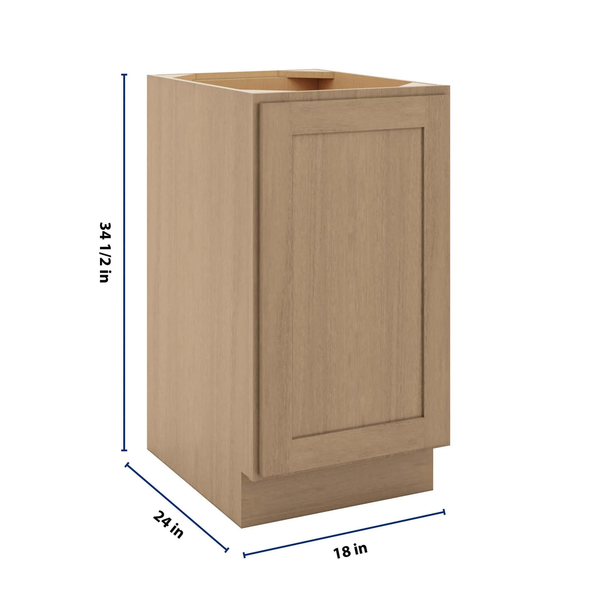 CNC Luxor 5-Piece Harvest 18" W Full Height Waste Basket Cabinet
