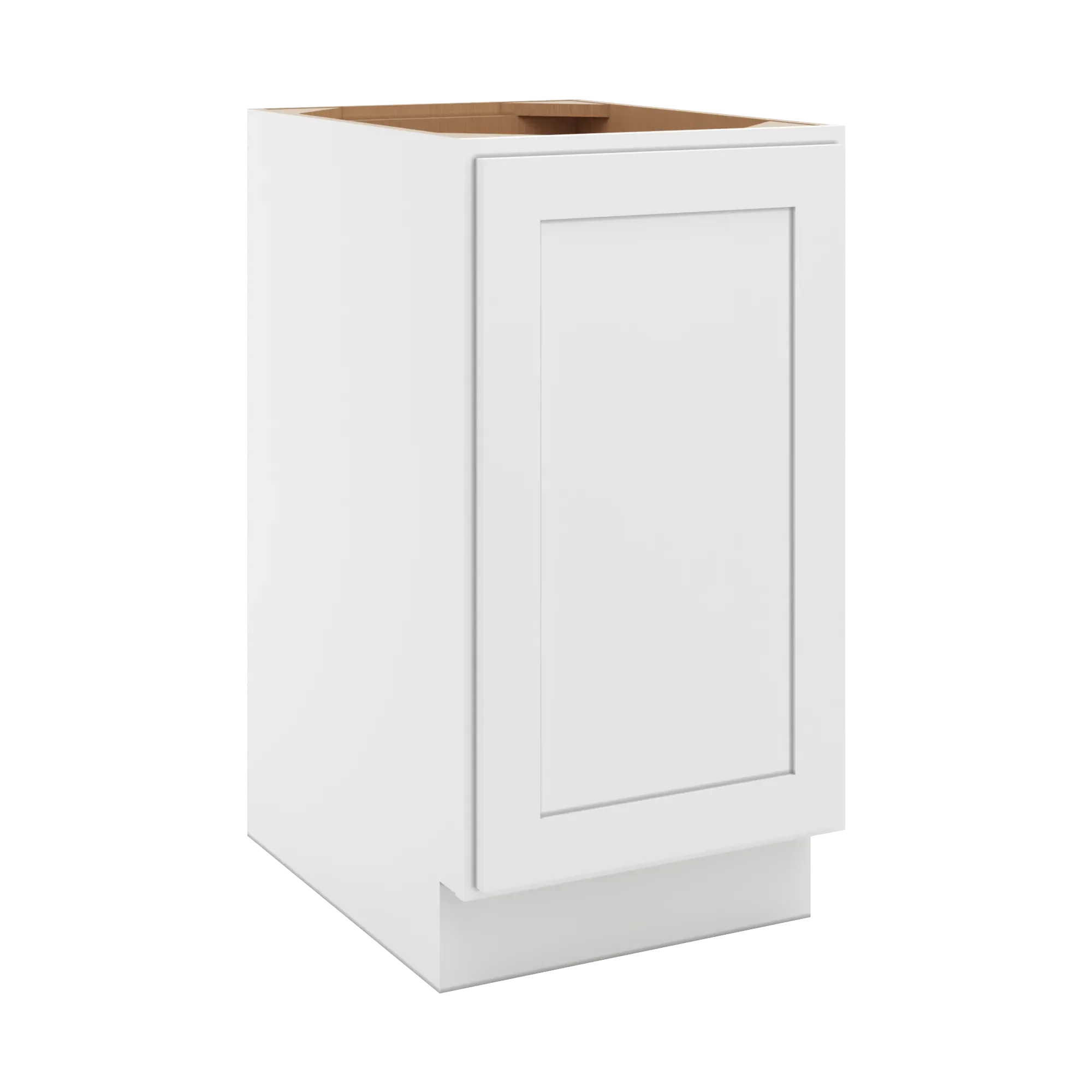 cnc luxor 5 piece white 18 w full height waste basket cabinet