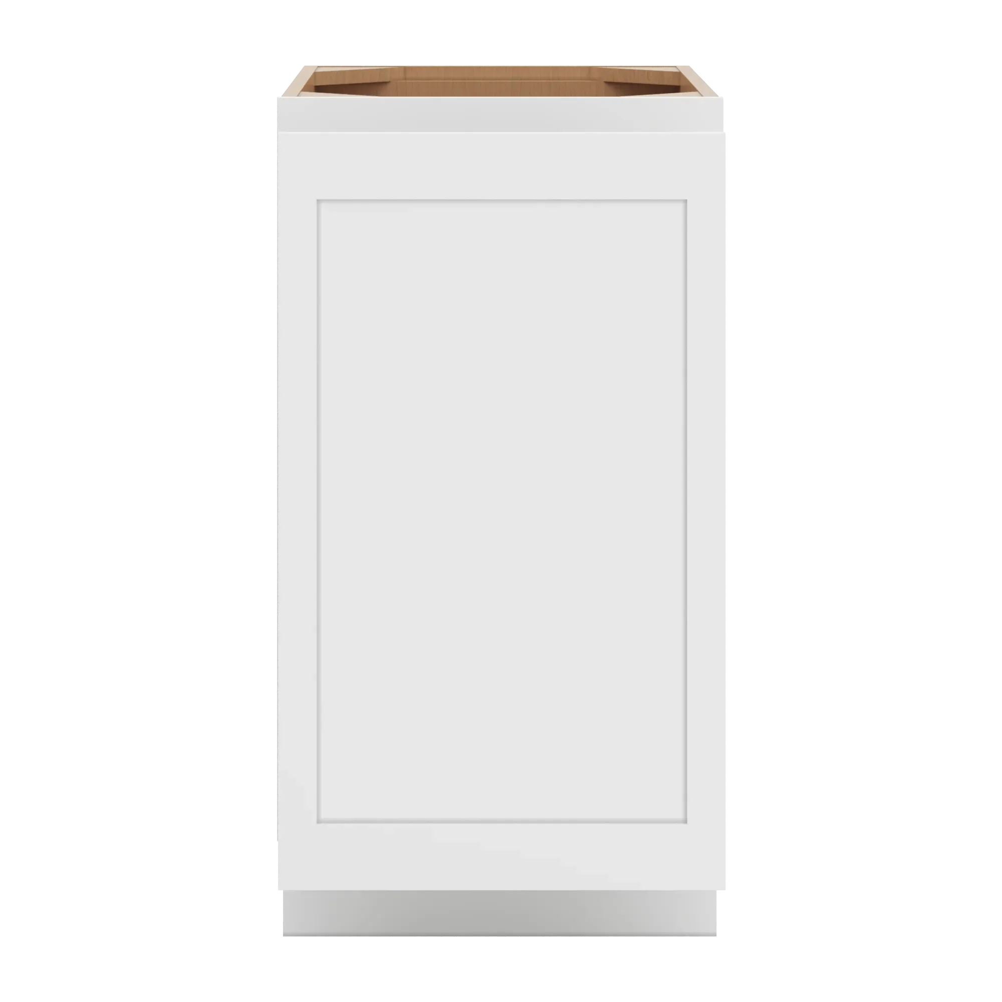 cnc luxor 5 piece white 18 w full height waste basket cabinet