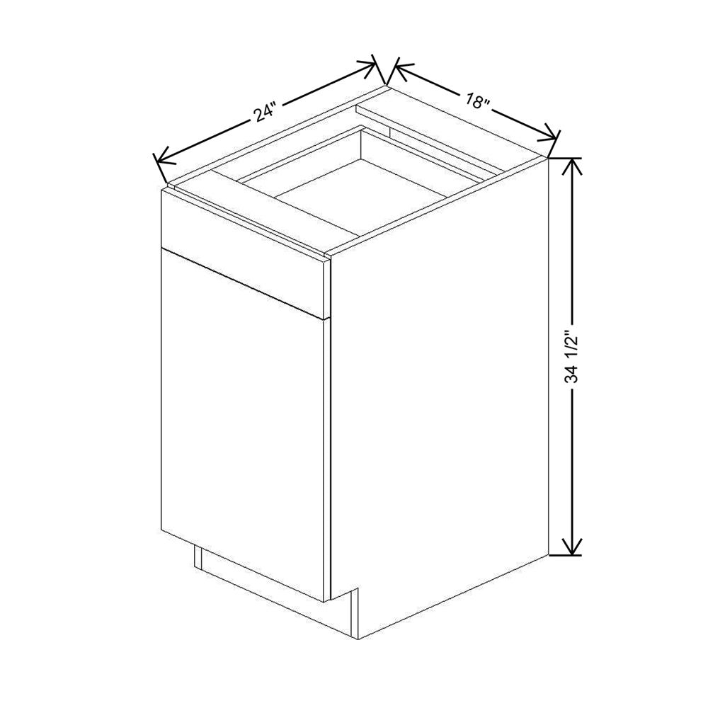 CNC Concord Fashion Ocean 18" W Double Waste Basket Cabinet