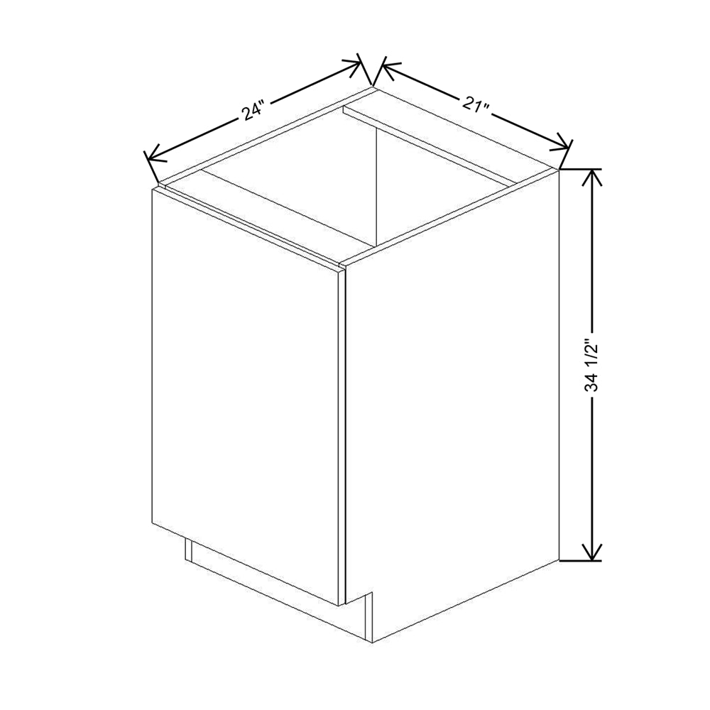 CNC Concord Elegant Stone 21" W Full Height Double Waste Basket Cabinet