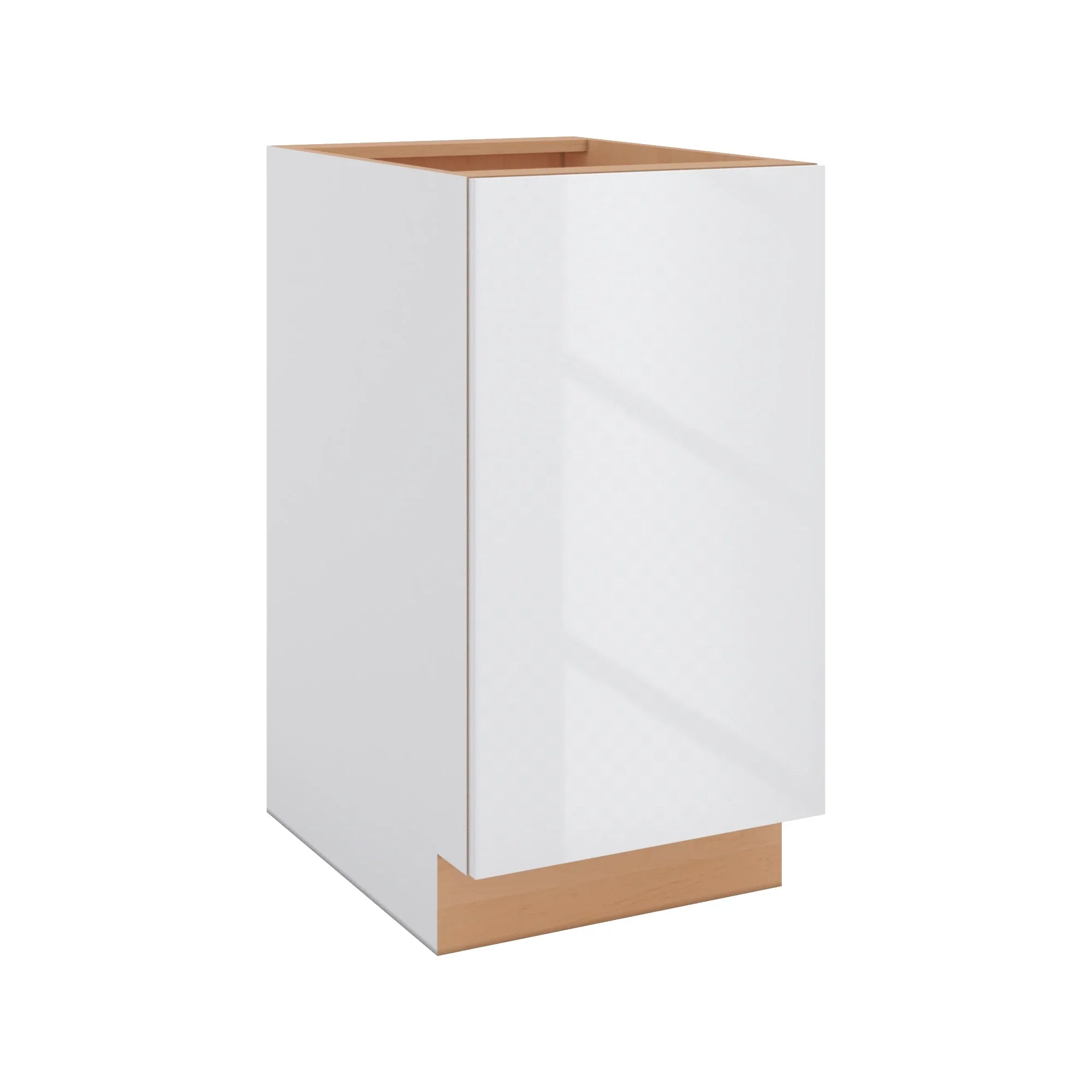Modernform Cabinet Gloss White 18" W X 34 1/2" H X 24" D Base Cabinet Waste Bin