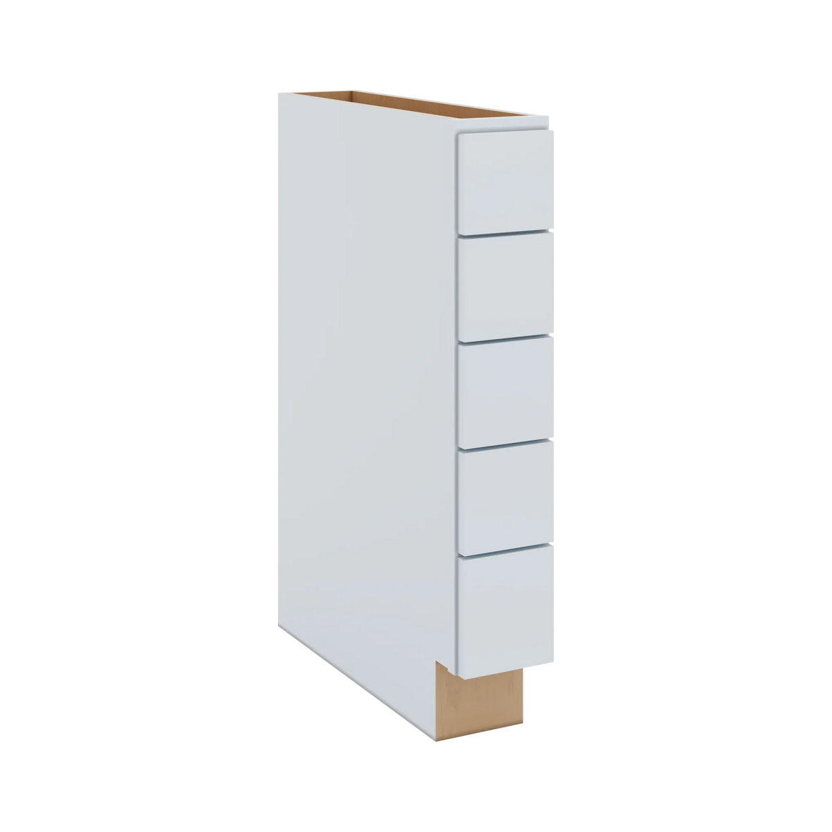 J&K White Shaker S8 Spice Drawer Base - 6" W