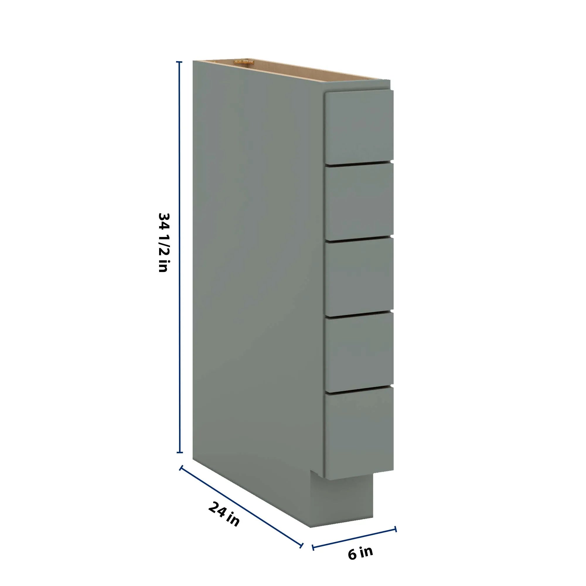 J&K Sage E3 Spice Drawer Base - 6" W