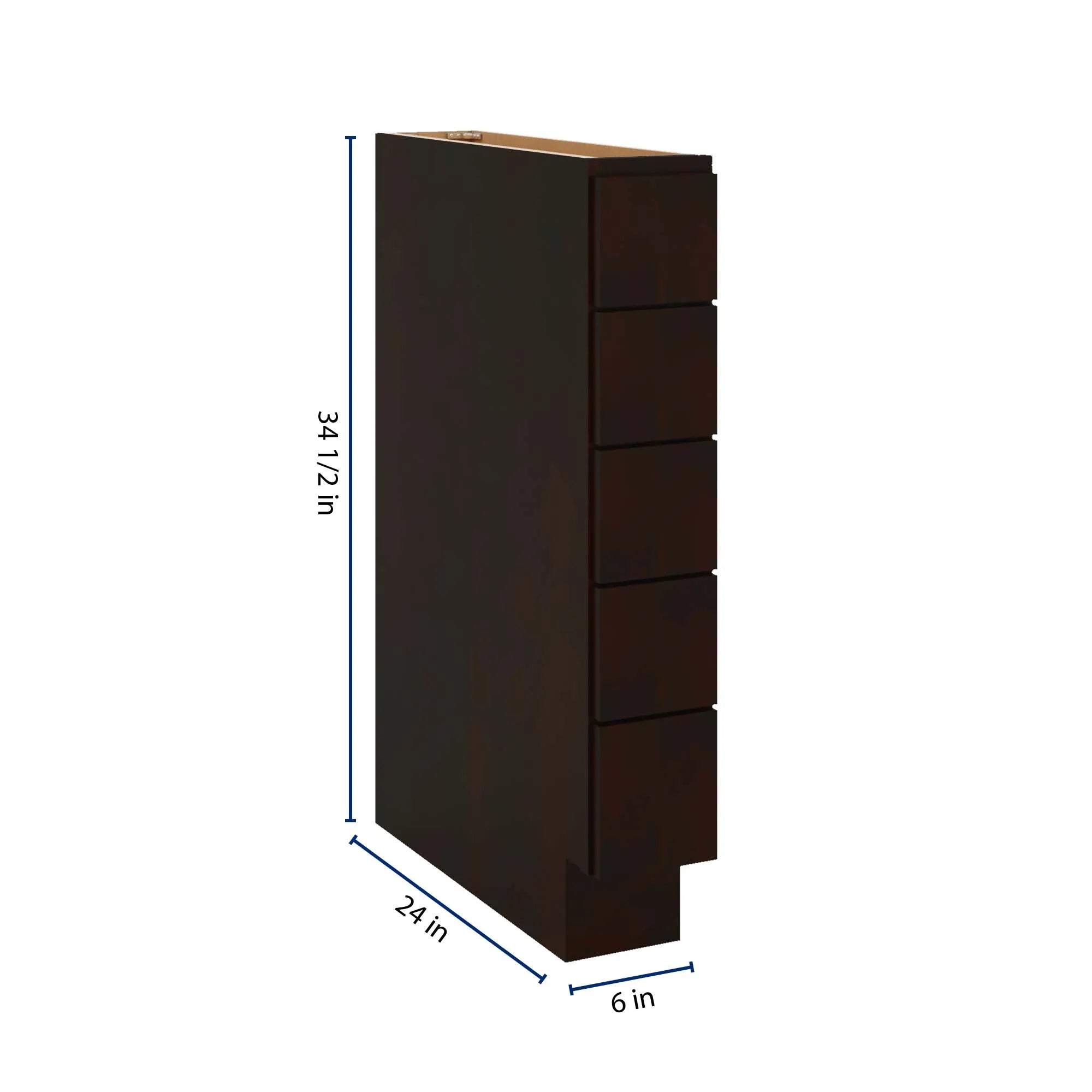 J&K Espresso K8 Spice Drawer Base - 6" W