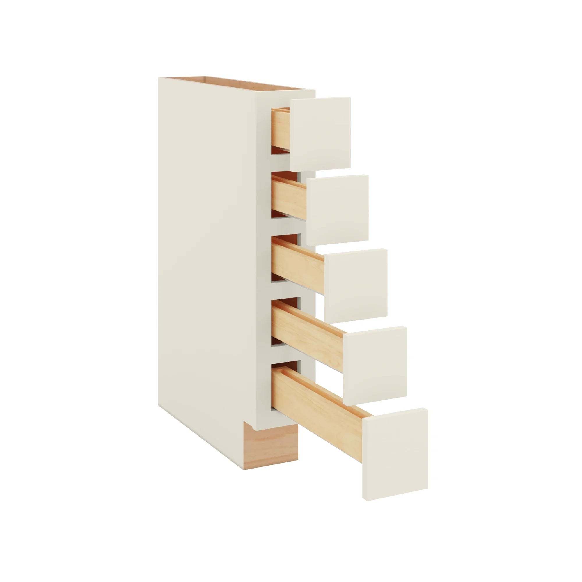 Modernform Cabinet Slim Dove White 06" W X 34 1/2" H X 24" D Base Drawer w/Spice Rack