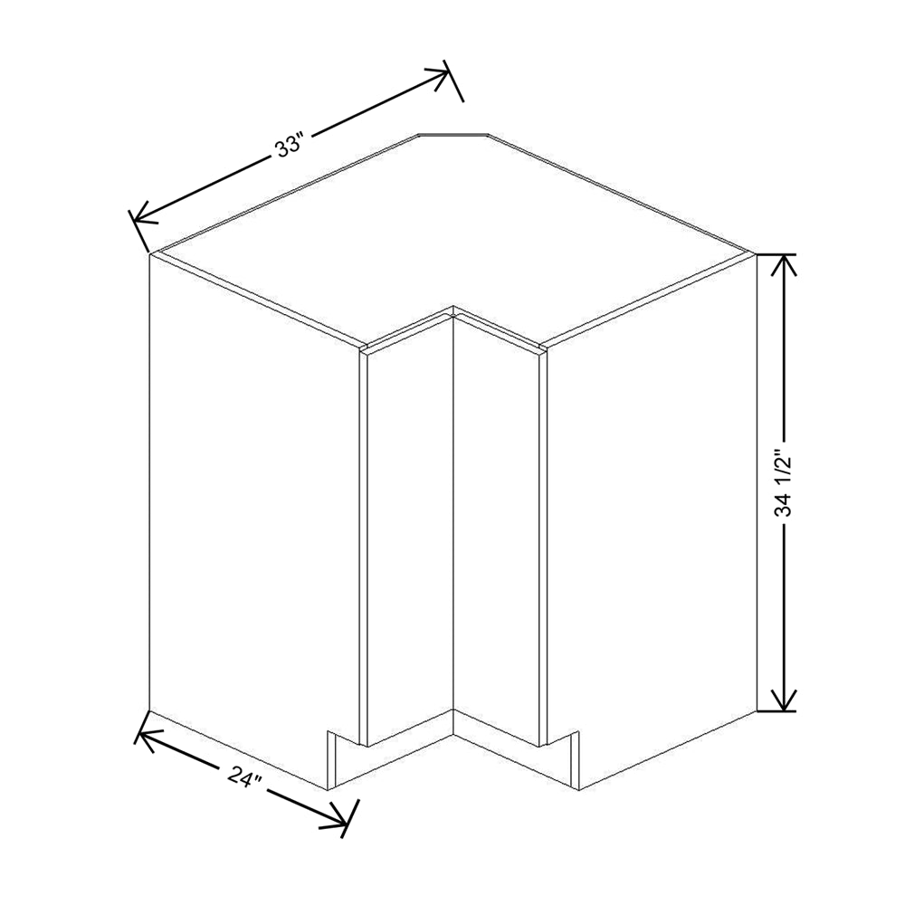 CNC Concord Elegant Stone 33" W Carousel Corner Base Cabinet