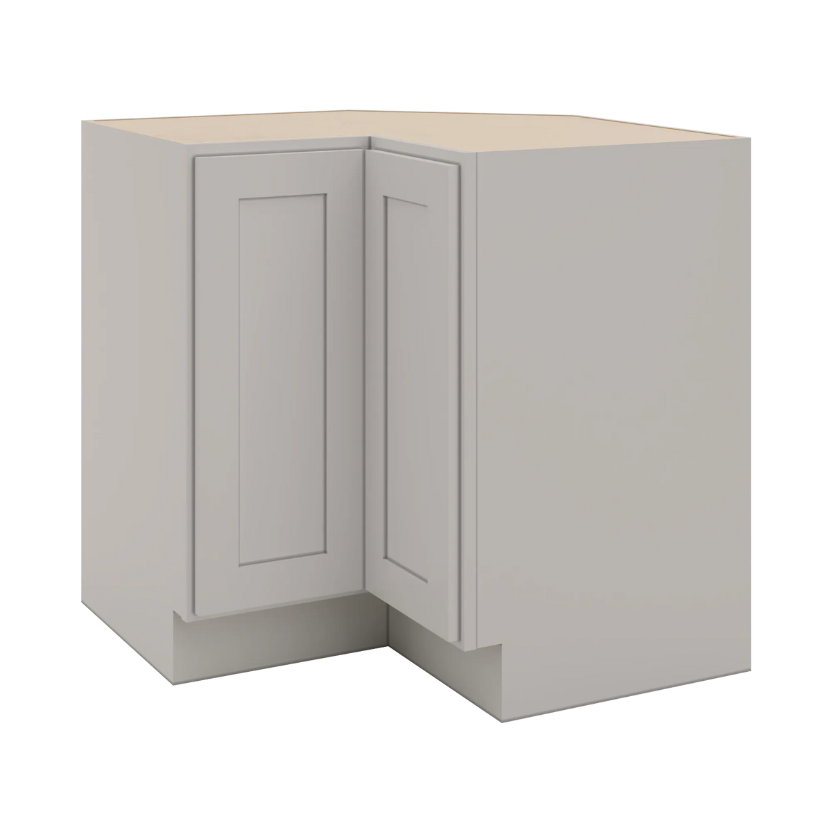 CNC Luxor 5-Piece Misty Grey 36" W Lazy Susan Corner Base Cabinet