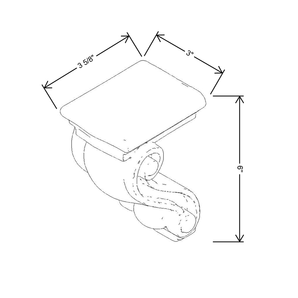 CNC Concord Elegant Ocean 3" W X 6" H X 3 5/8" D Corbel