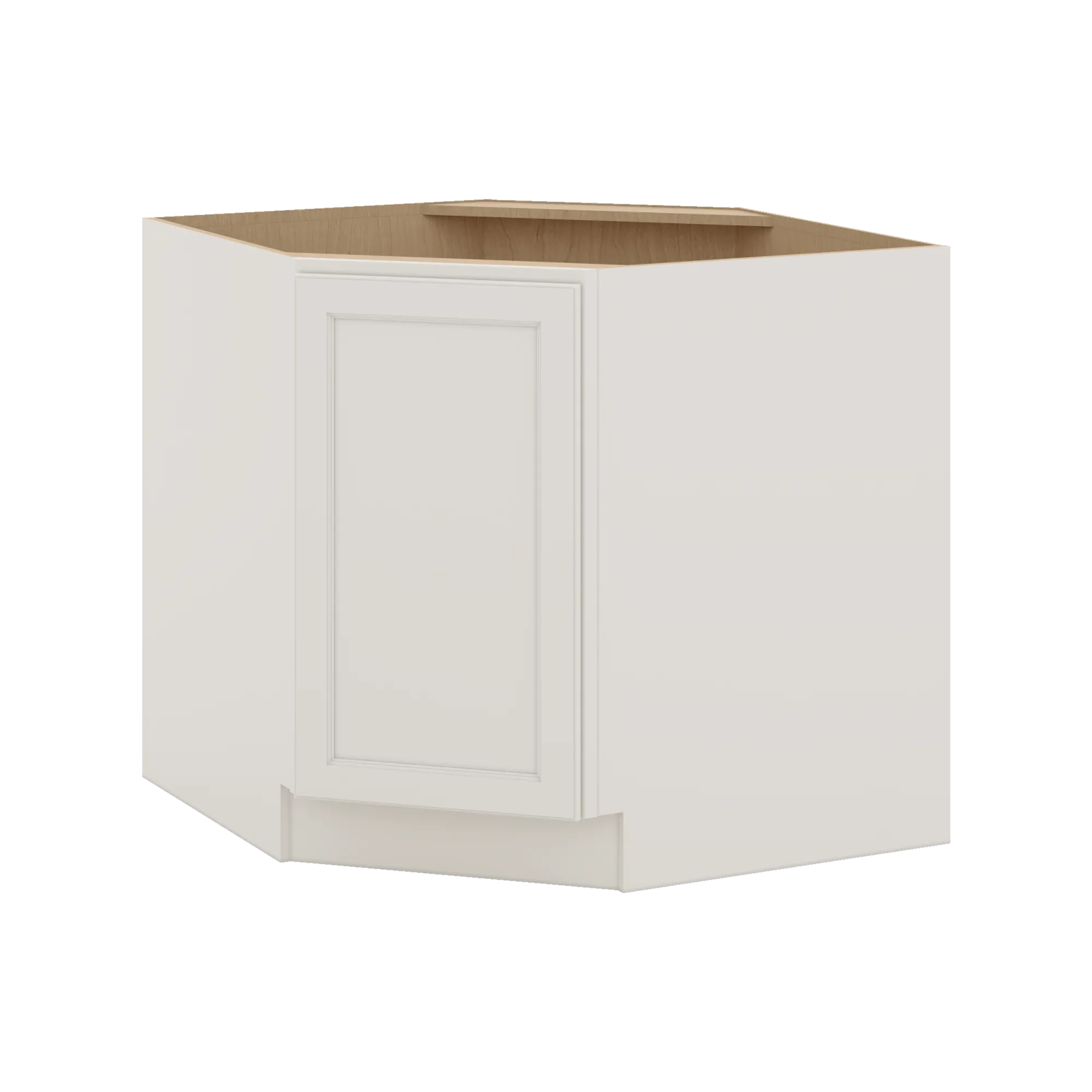 J&K Dove E1 Base Corner Diagonal w/With Round Lazy-Susan Tray - 36"W