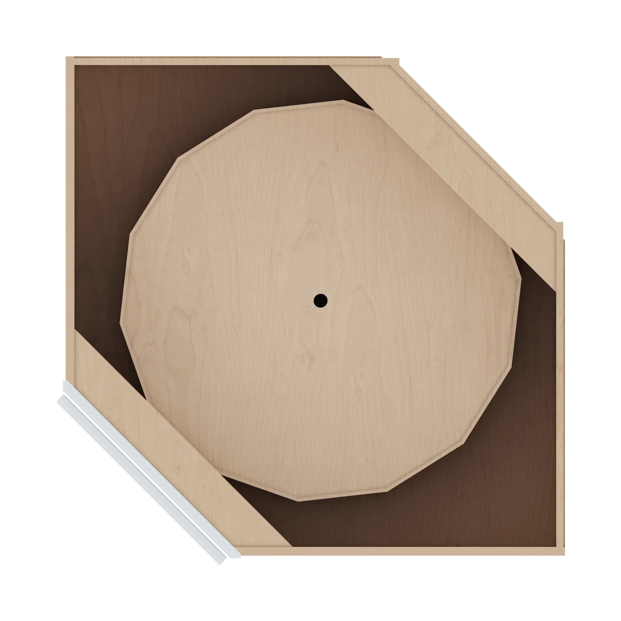 With Round Lazy Susan Tray 36"W