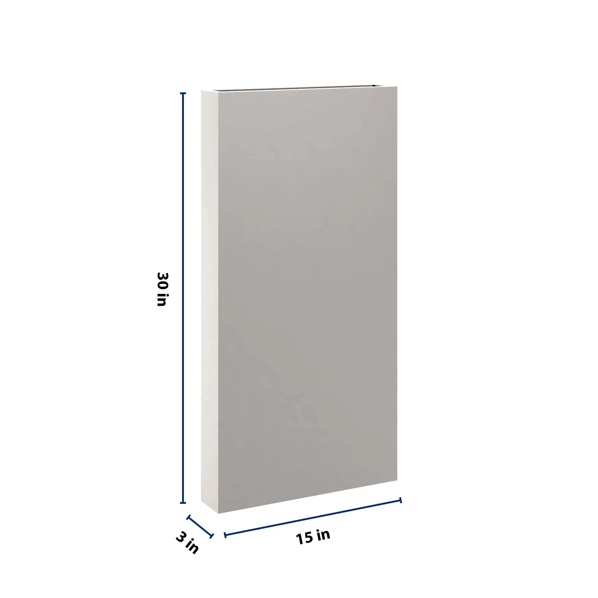 cnc luxor 5 piece misty grey 3 w x 30 h x 15 d column