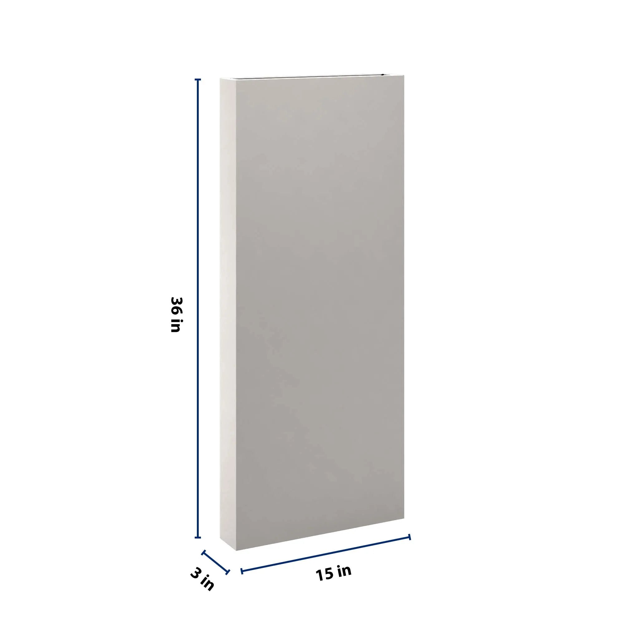 cnc luxor 5 piece misty grey 3 w x 36 h x 15 d column