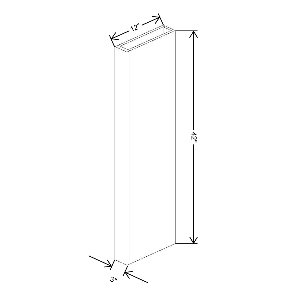 Fabuwood Allure Fusion Oyster 3" W X 42" H X 12" D Column