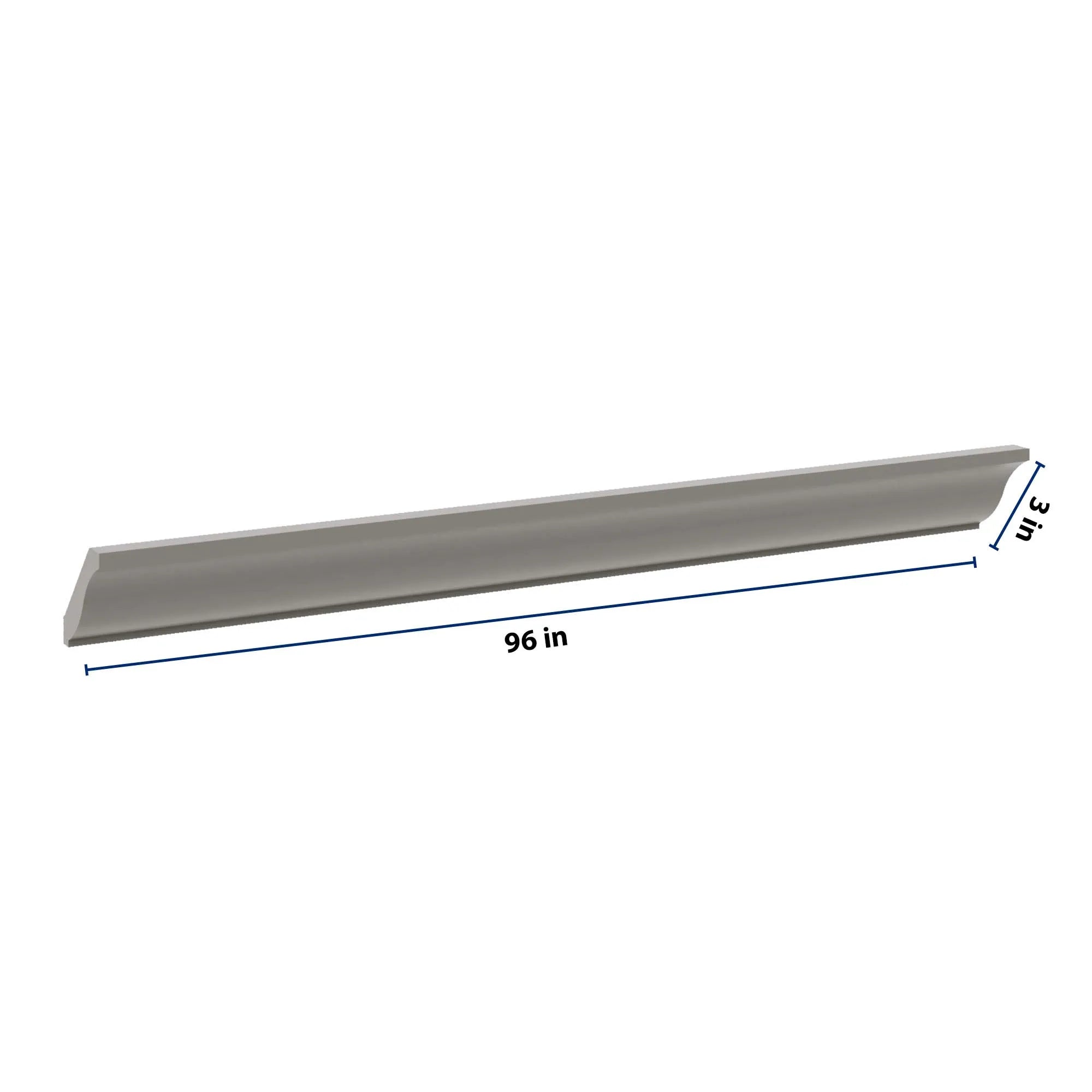 J&K Greige K3 96" W 10-4 1/4 Crown Molding