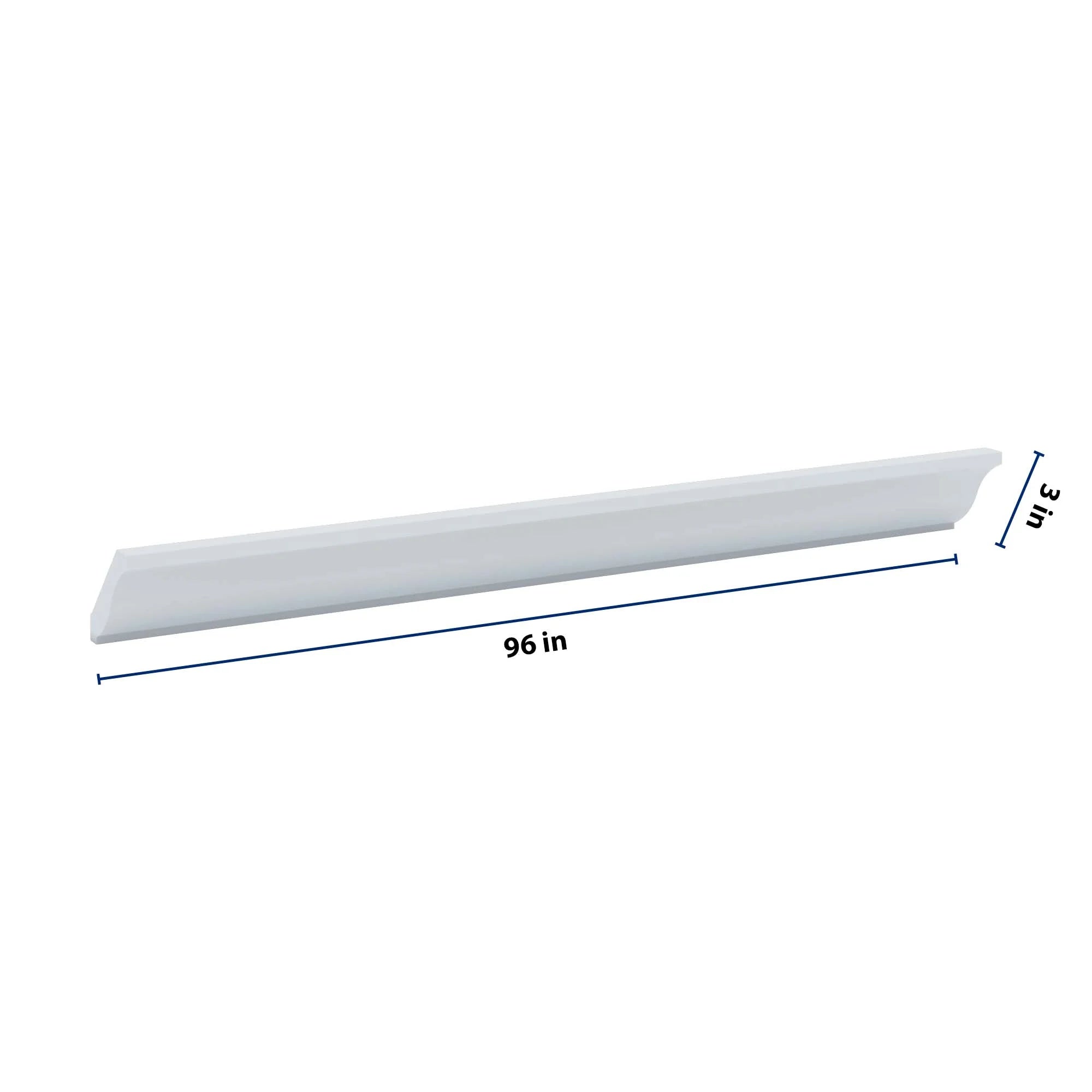J&K White Shaker S8 96" W 10-4 1/4 Crown Molding