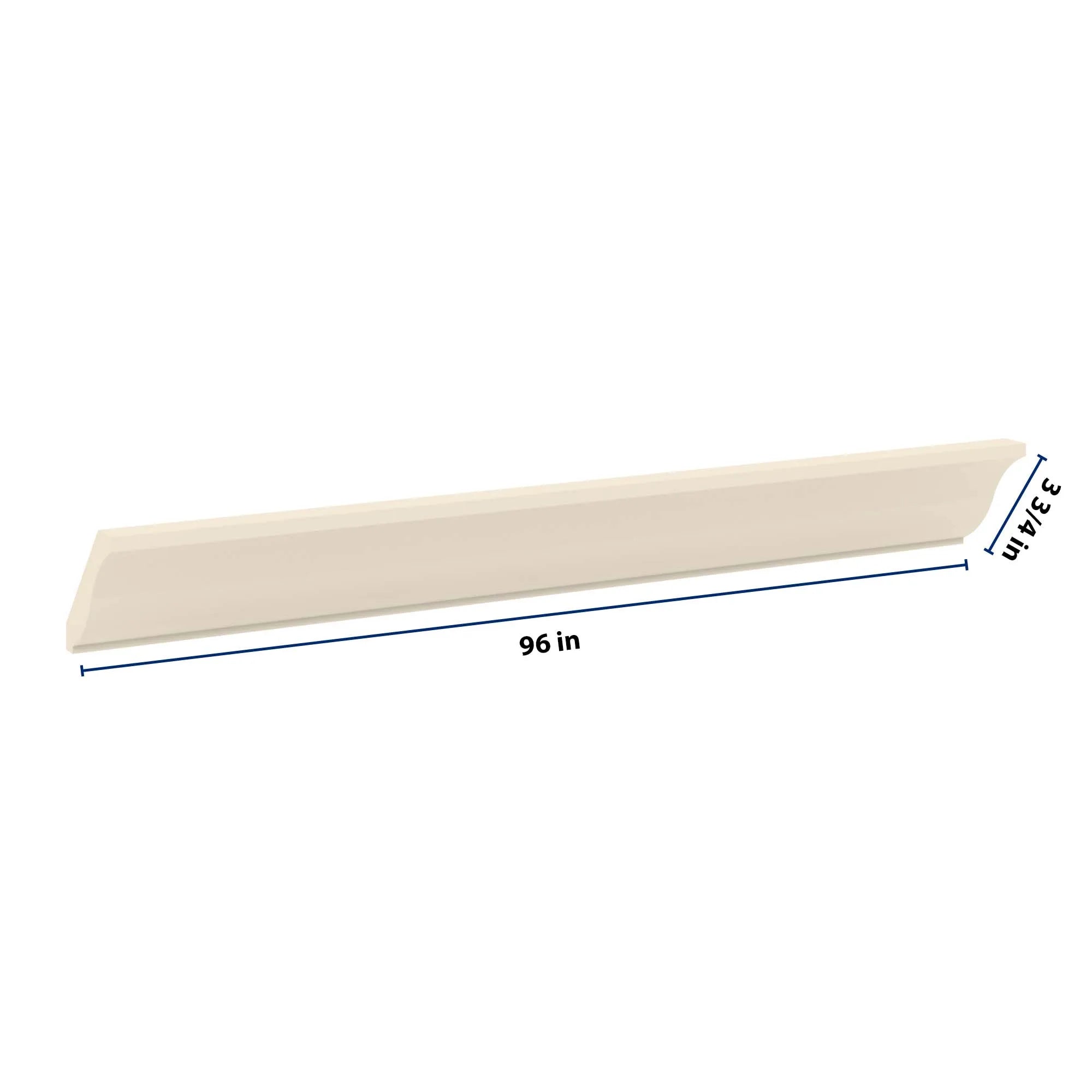 J&K Pearl Glazed H9 96" W Large Crown Molding