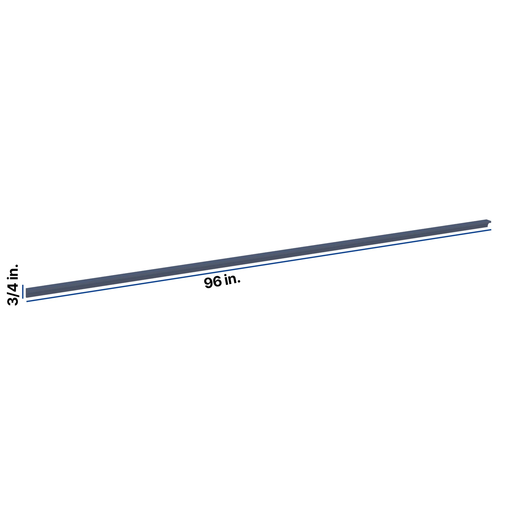 Modernform Cabinet Signature Blue 96" W X 3/4" H X 3/4" D Bottom Cove Molding