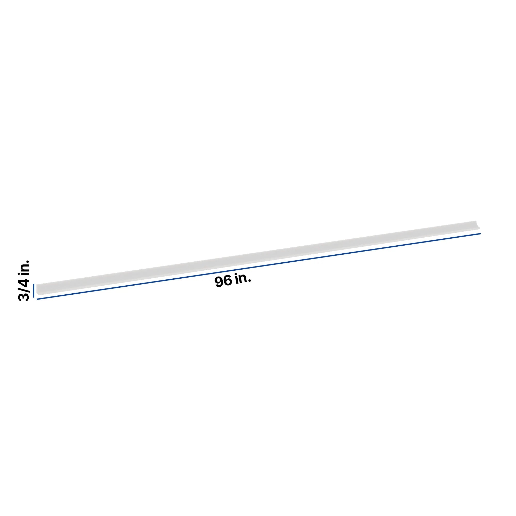 Modernform Cabinet White Shaker 96" W X 3/4" H X 3/4" D Cove Molding